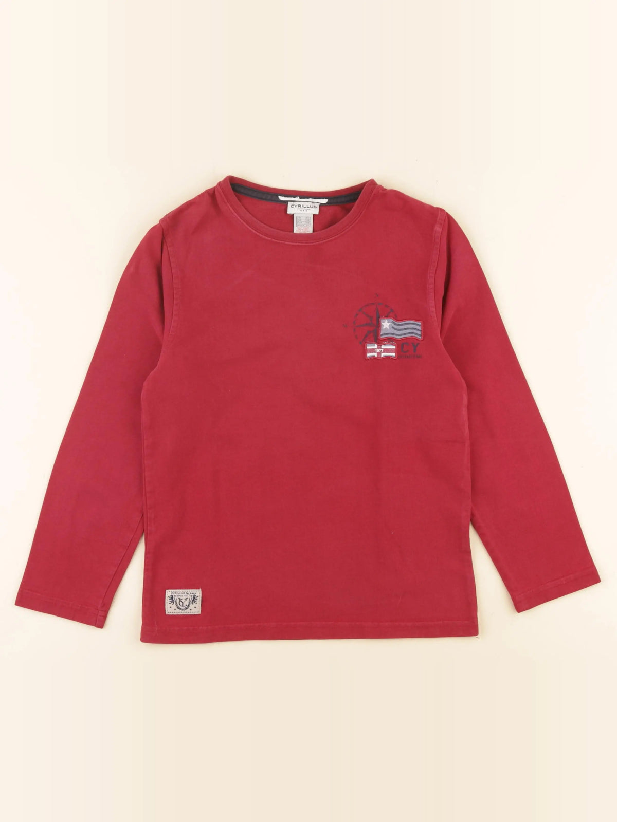 Cyrillus - tee-shirt rouge - 8 ans