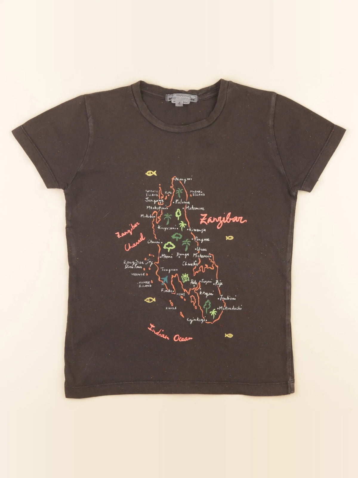 Bonpoint - tee-shirt gris - 4 ans