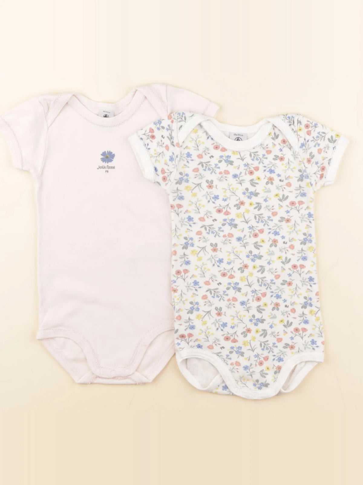 Petit Bateau - lot de 2 bodies en coton multicolore - 18 mois