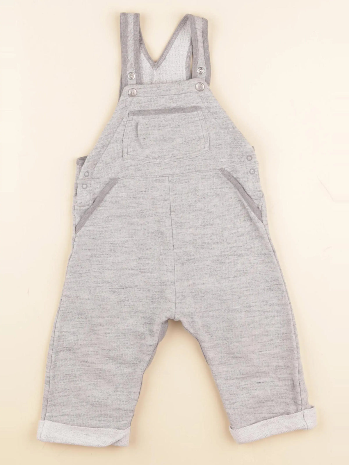 Petit Bateau - salopette gris - 18 mois