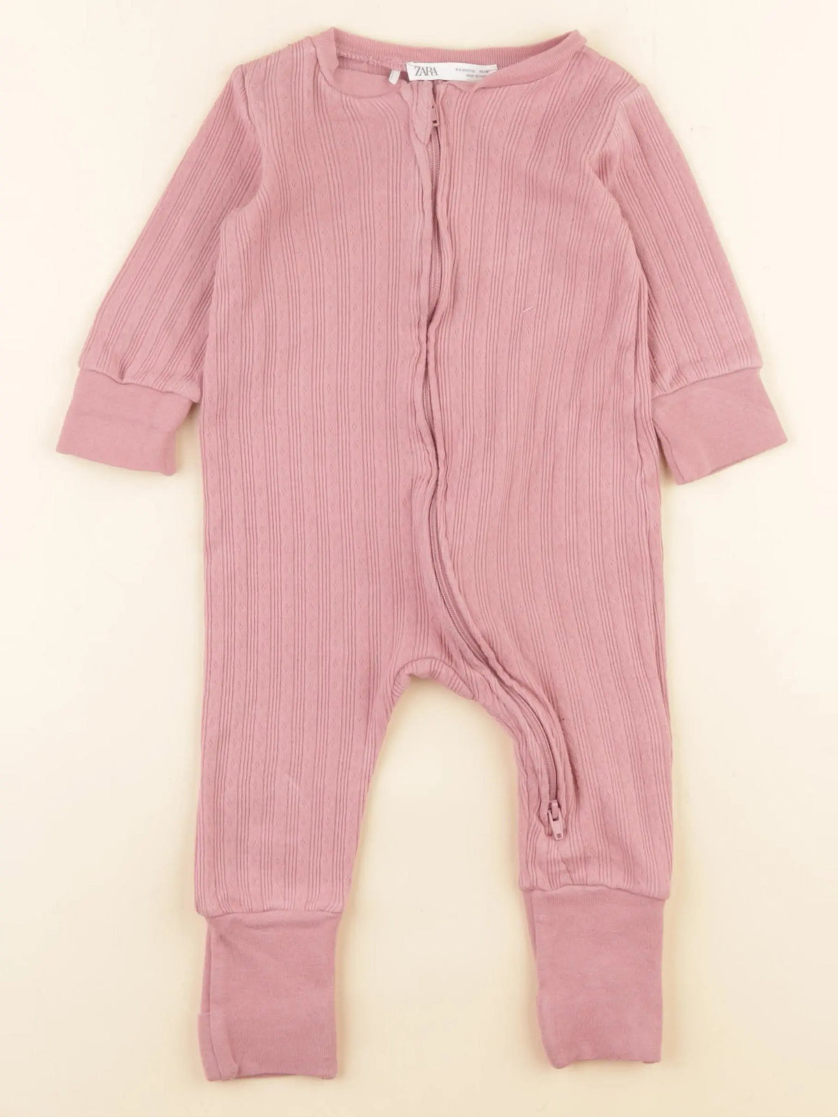 Zara - pyjama coton rose - 6/9 mois