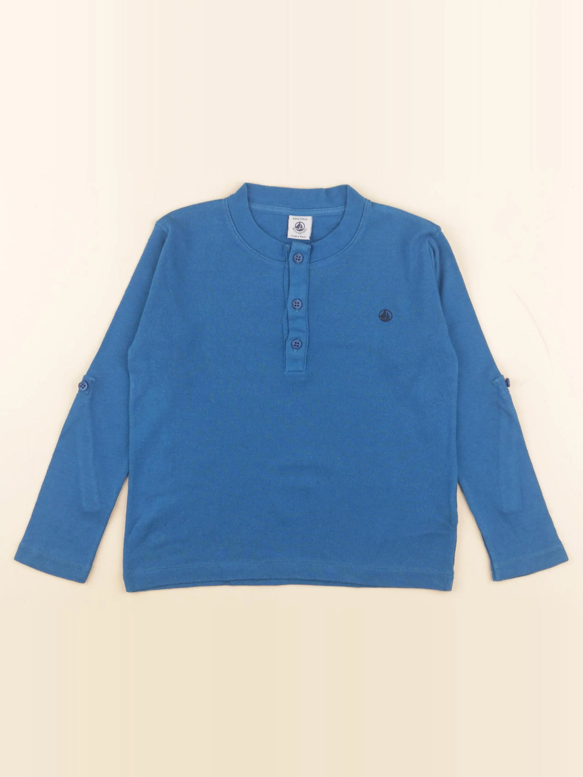 Petit Bateau - tee-shirt bleu - 6 ans