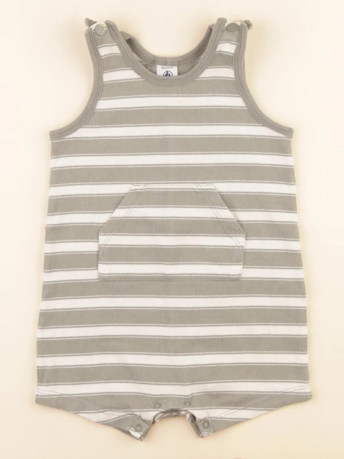 Petit Bateau - combinaison vert, beige - 18 mois