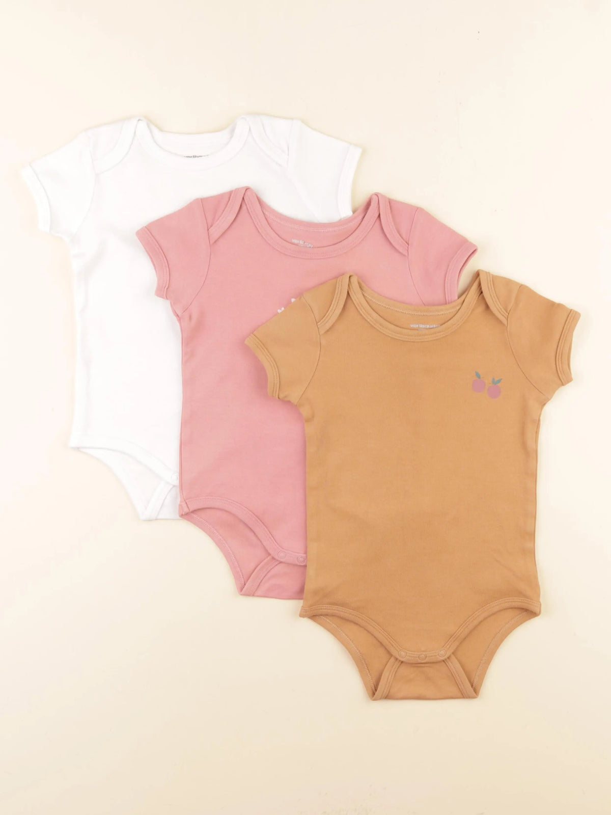 Vertbaudet - lot de 3 bodies en coton multicolore - 24 mois