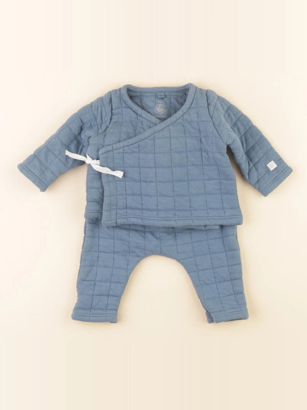 Petit Bateau - ensemble bleu - 3 mois