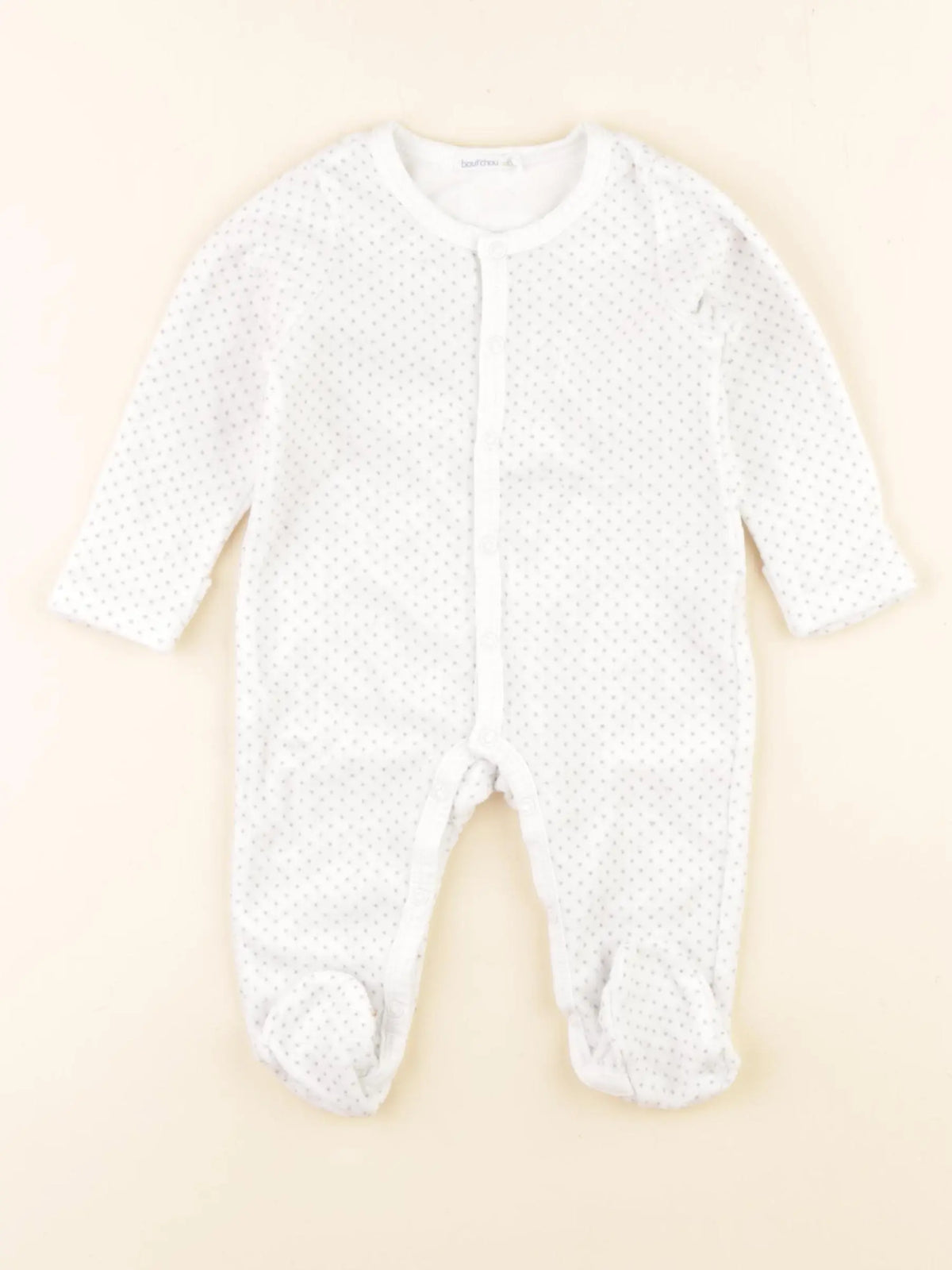 Boutchou - pyjama velours blanc - 3 mois
