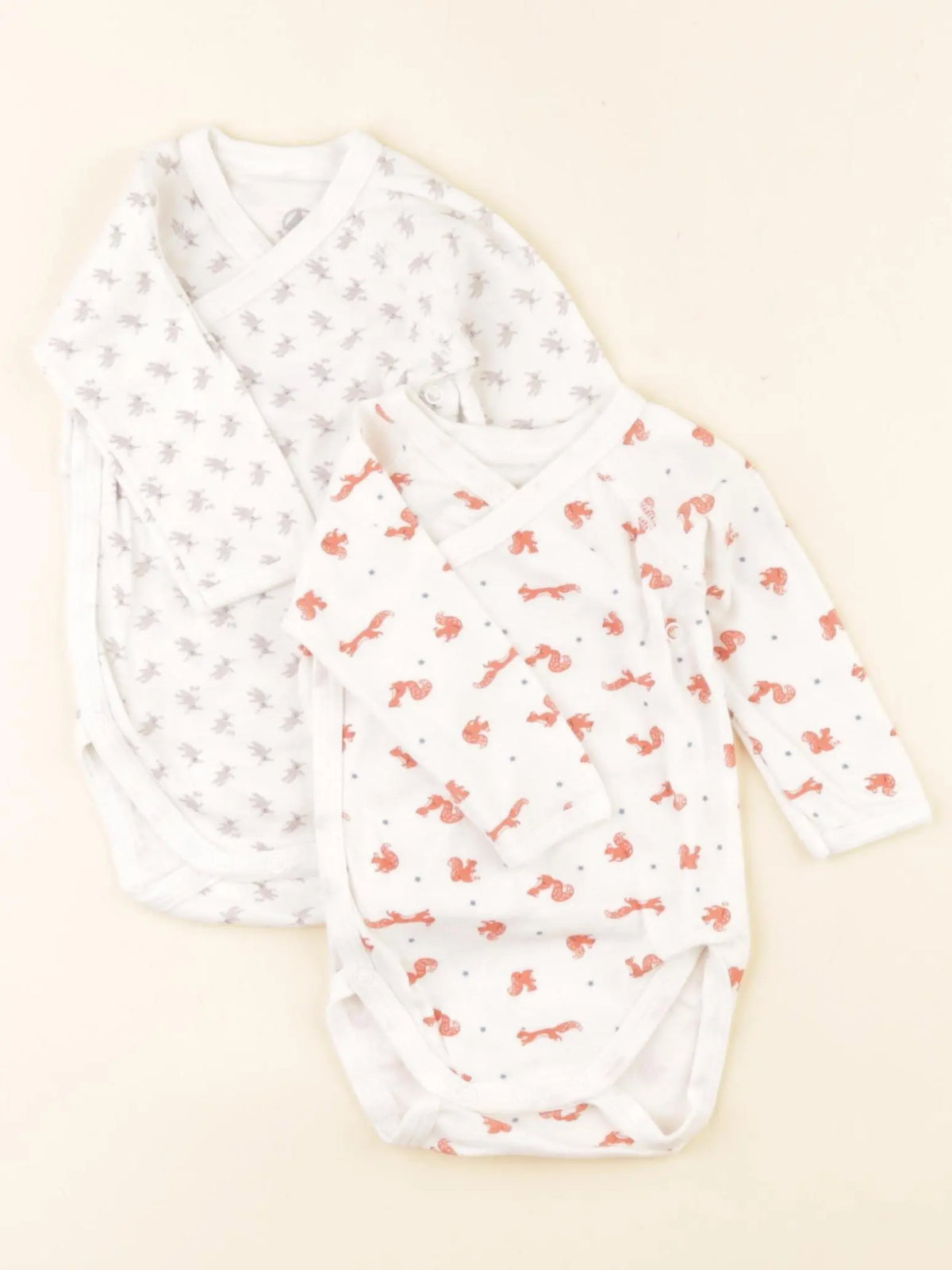 Petit Bateau - lot de 2 bodies à col multicolore - 3 mois