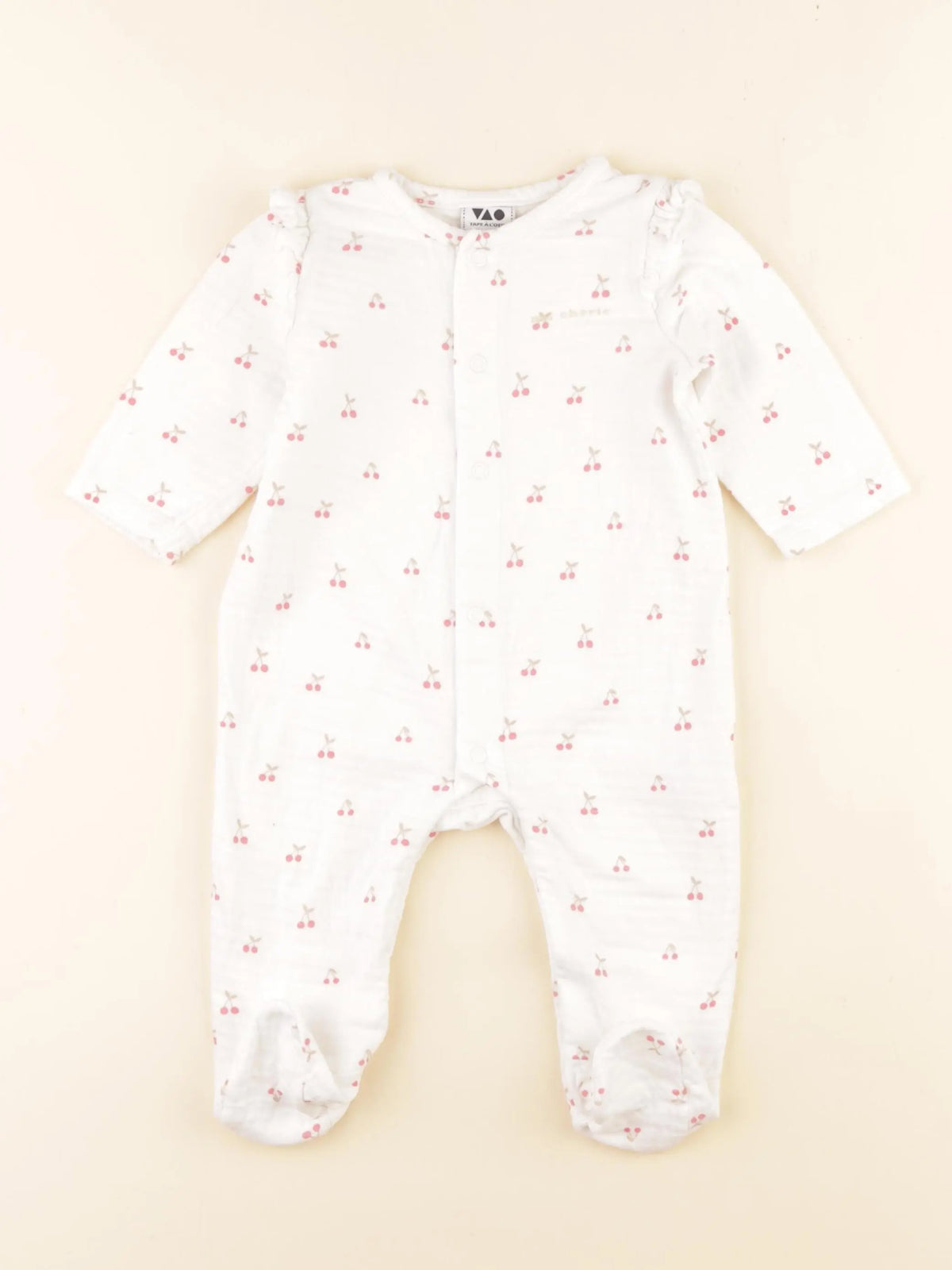 Tape à l'oeil - pyjama coton blanc - 6 mois