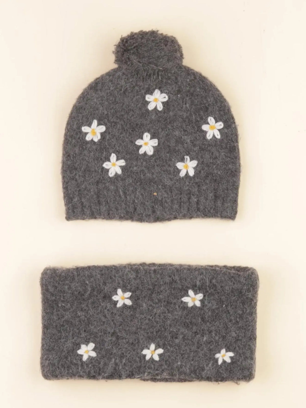 Vertbaudet - ensemble bonnet/tour de cou gris - 4/6 ans