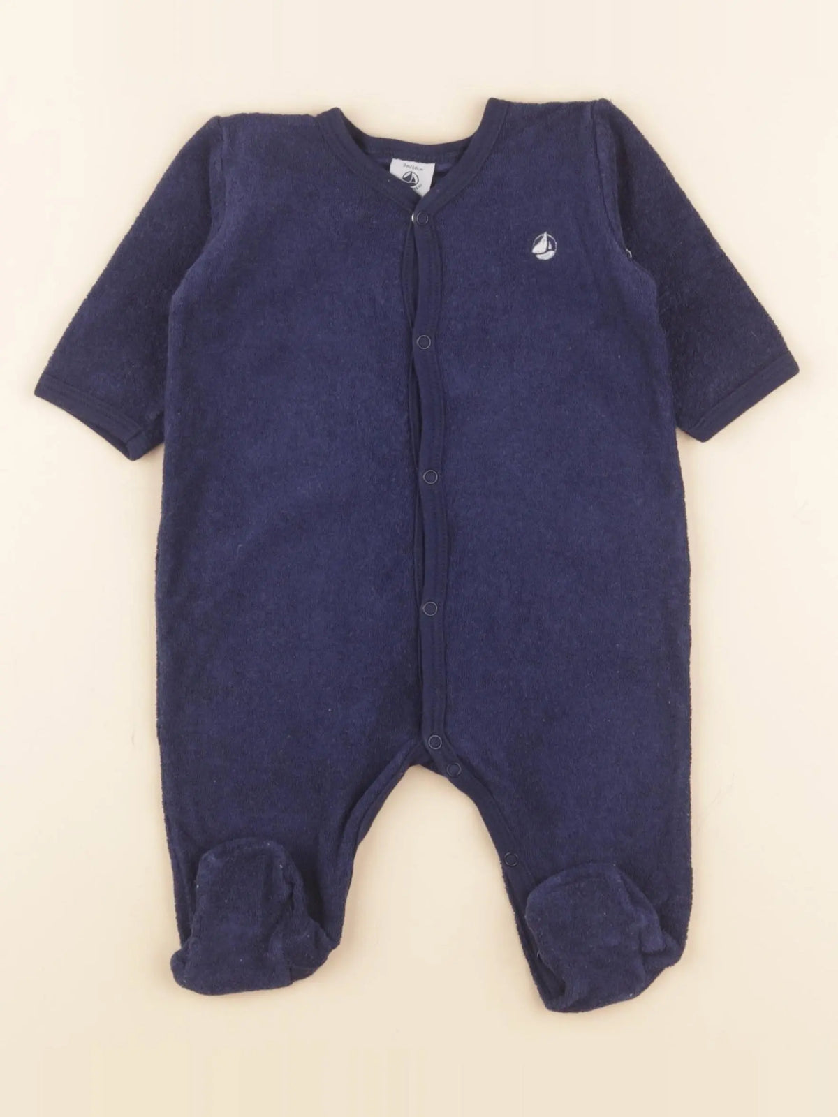 Petit Bateau - pyjama éponge bleu - 3 mois