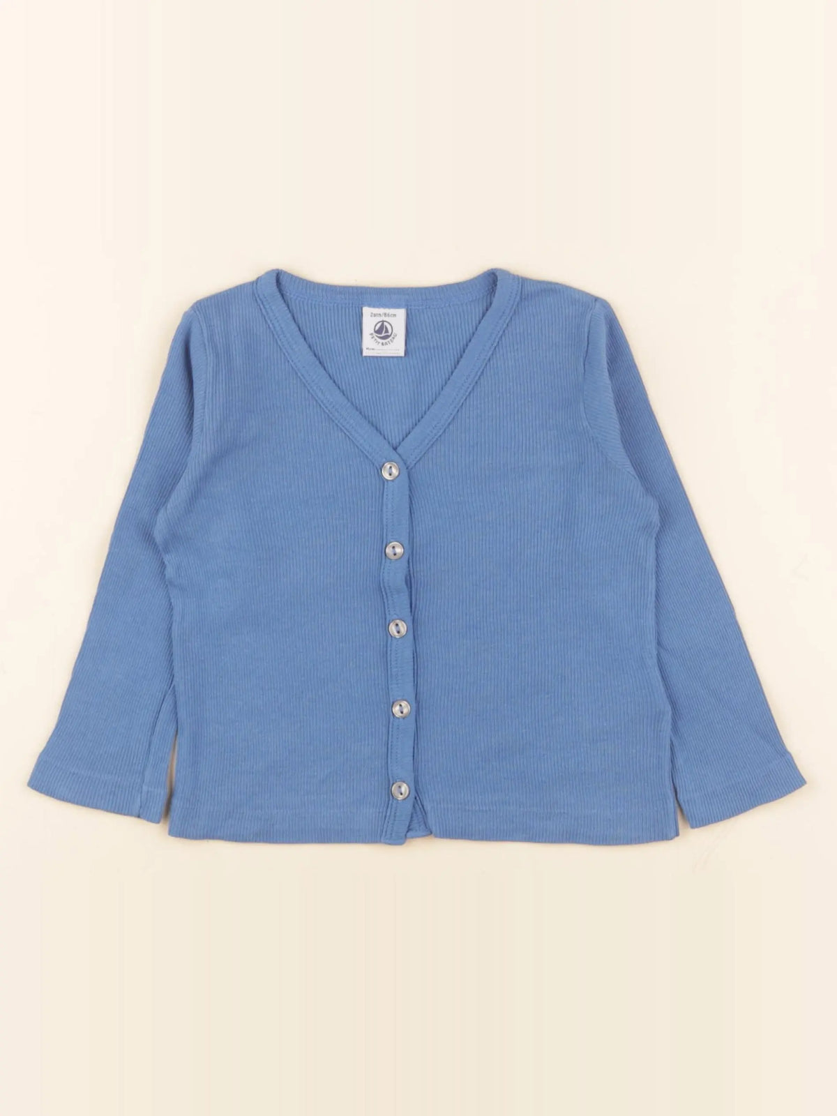 Petit Bateau - tee-shirt bleu - 2 ans