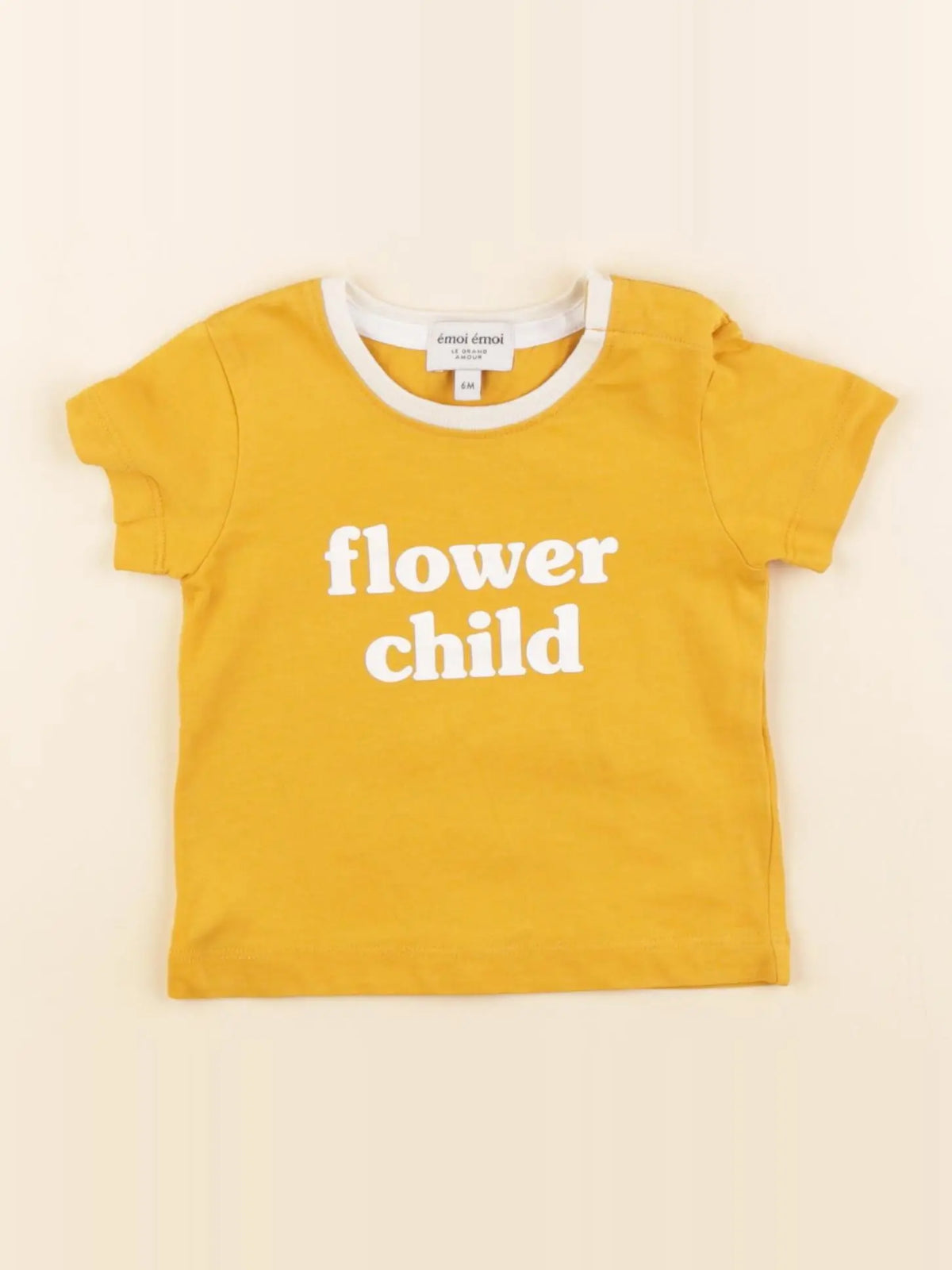 Emoi emoi - tee-shirt jaune - 6 mois