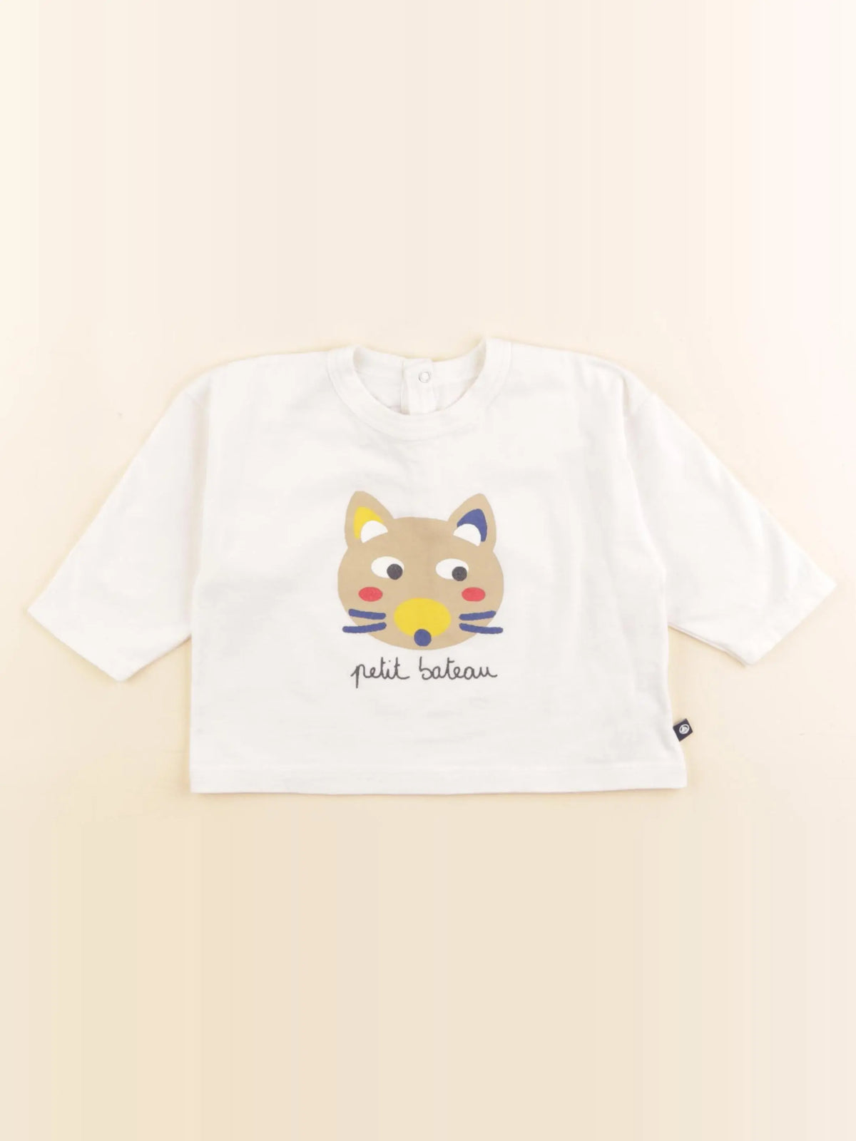 Petit Bateau - tee-shirt beige - 12 mois