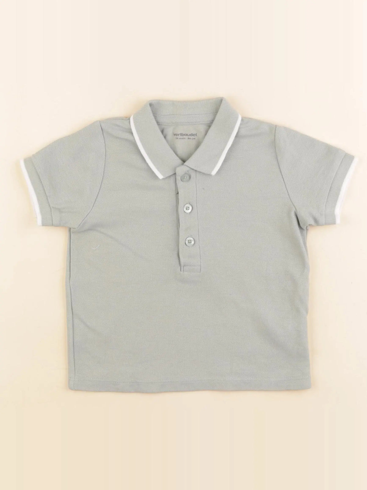 Vertbaudet - polo vert - 24 mois