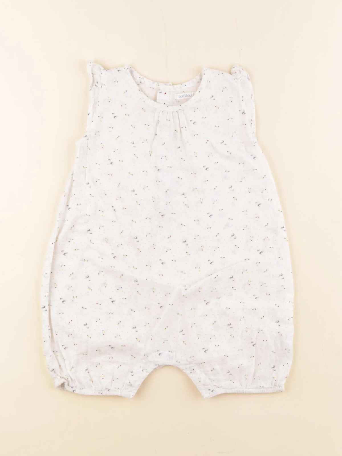 Boutchou - combinaison blanc, bleu - 12 mois