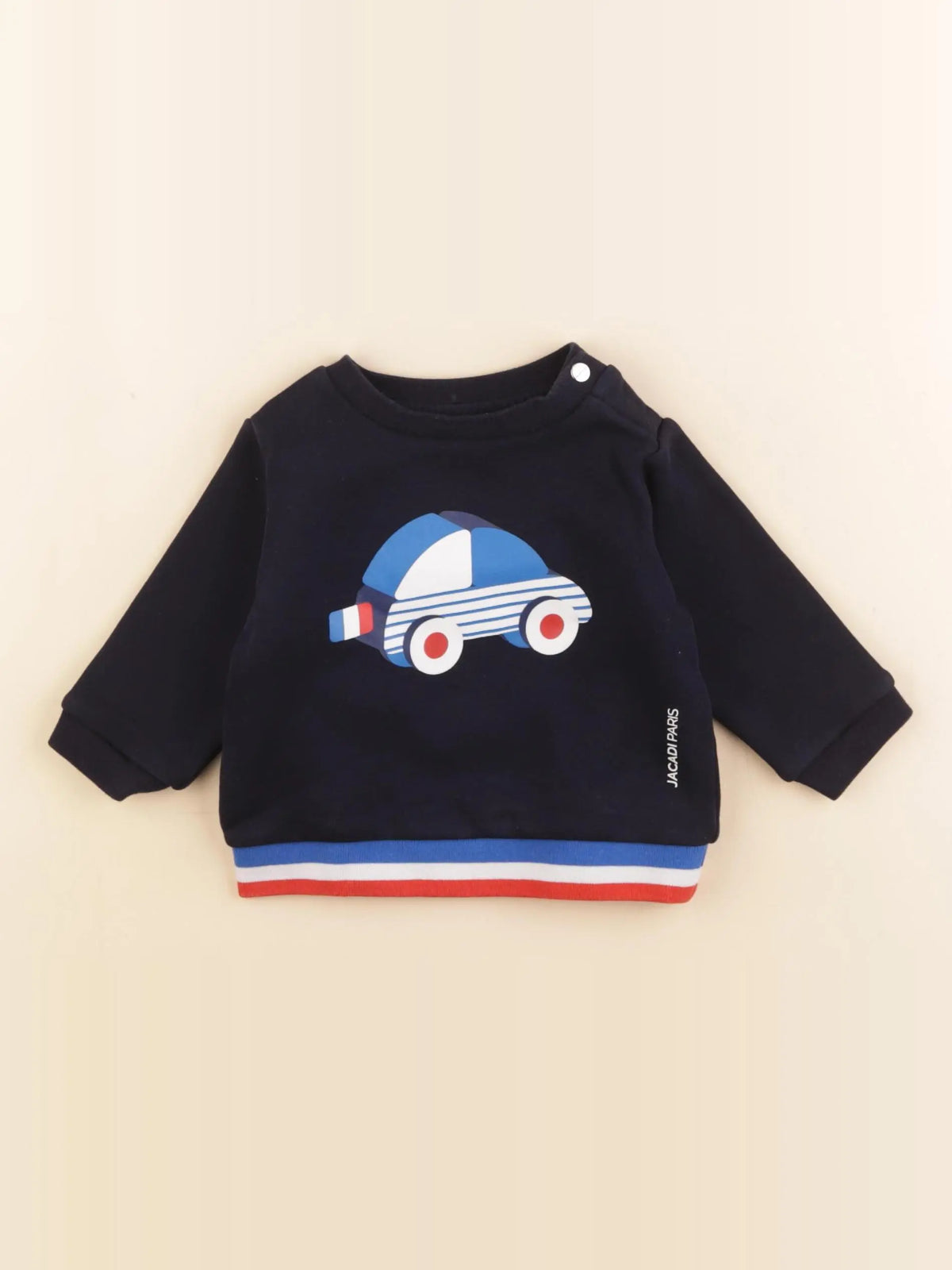 Jacadi - sweat bleu - 6 mois