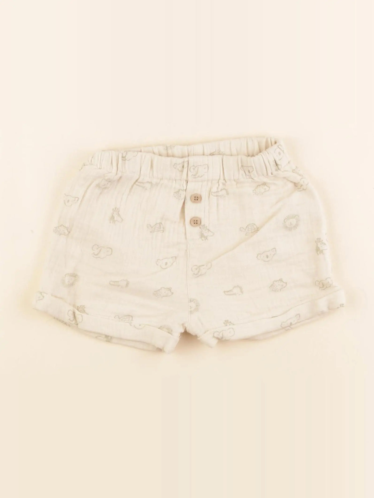 Vertbaudet - short beige - 18 mois