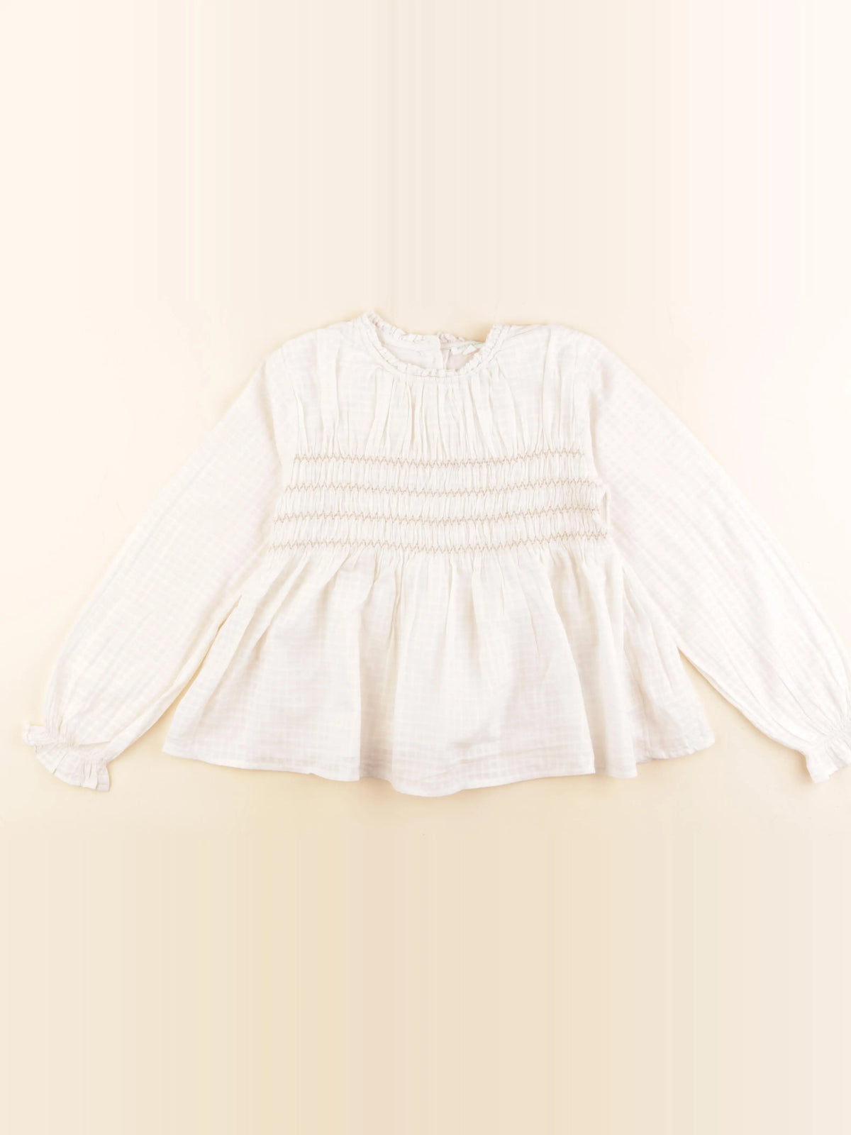 Vertbaudet - blouse beige - 8 ans