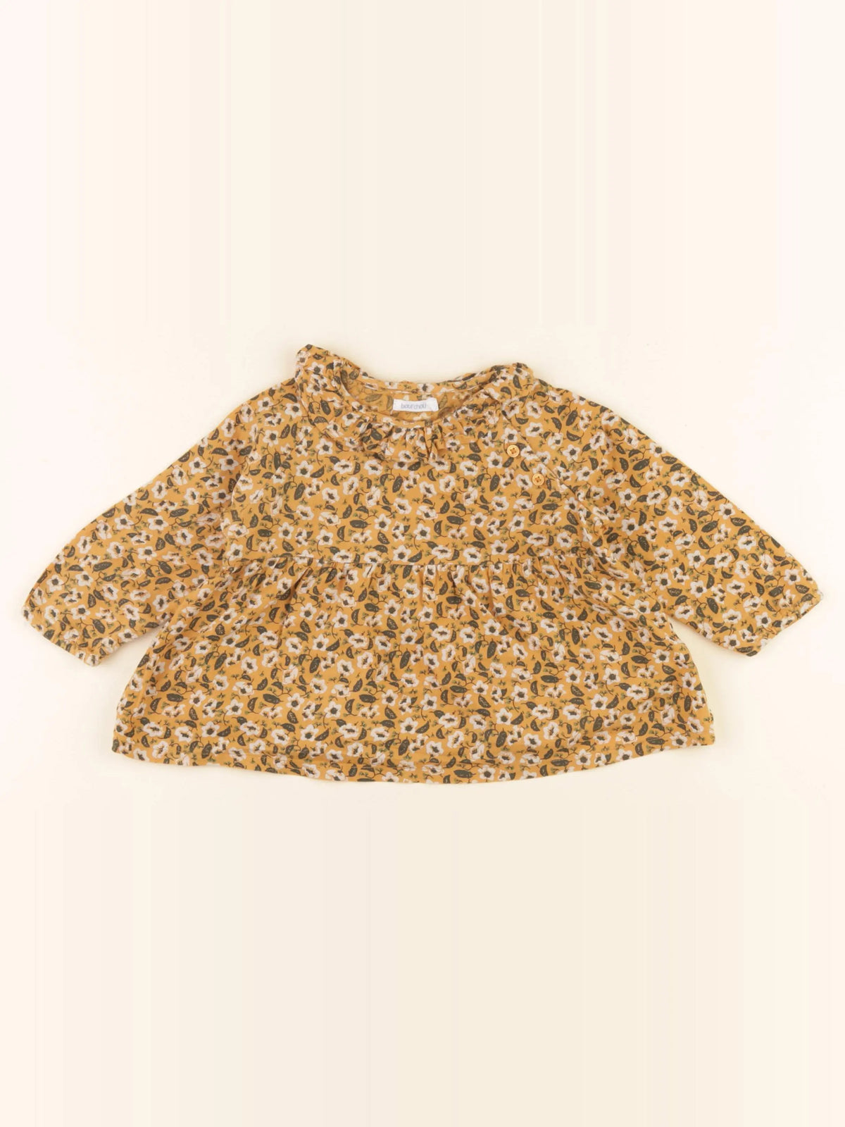 Boutchou - blouse jaune - 9 mois