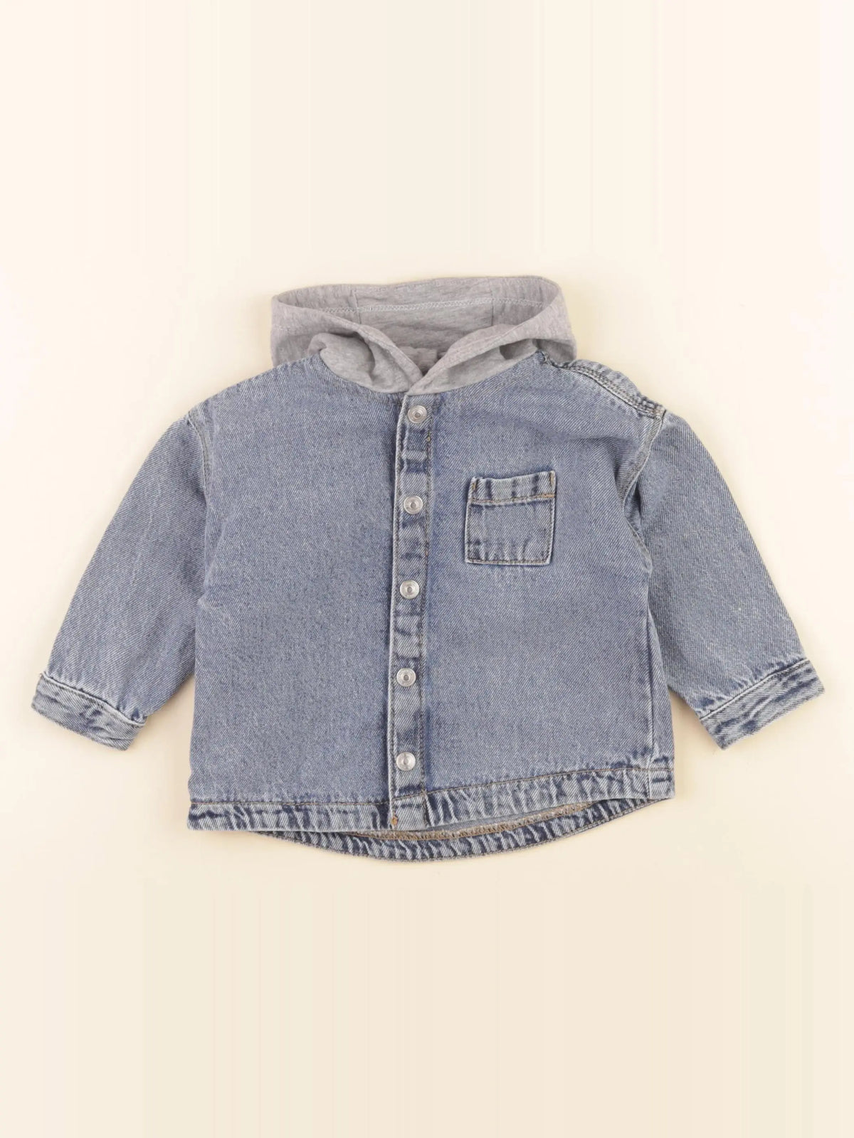 Vertbaudet - chemise bleu - 12 mois