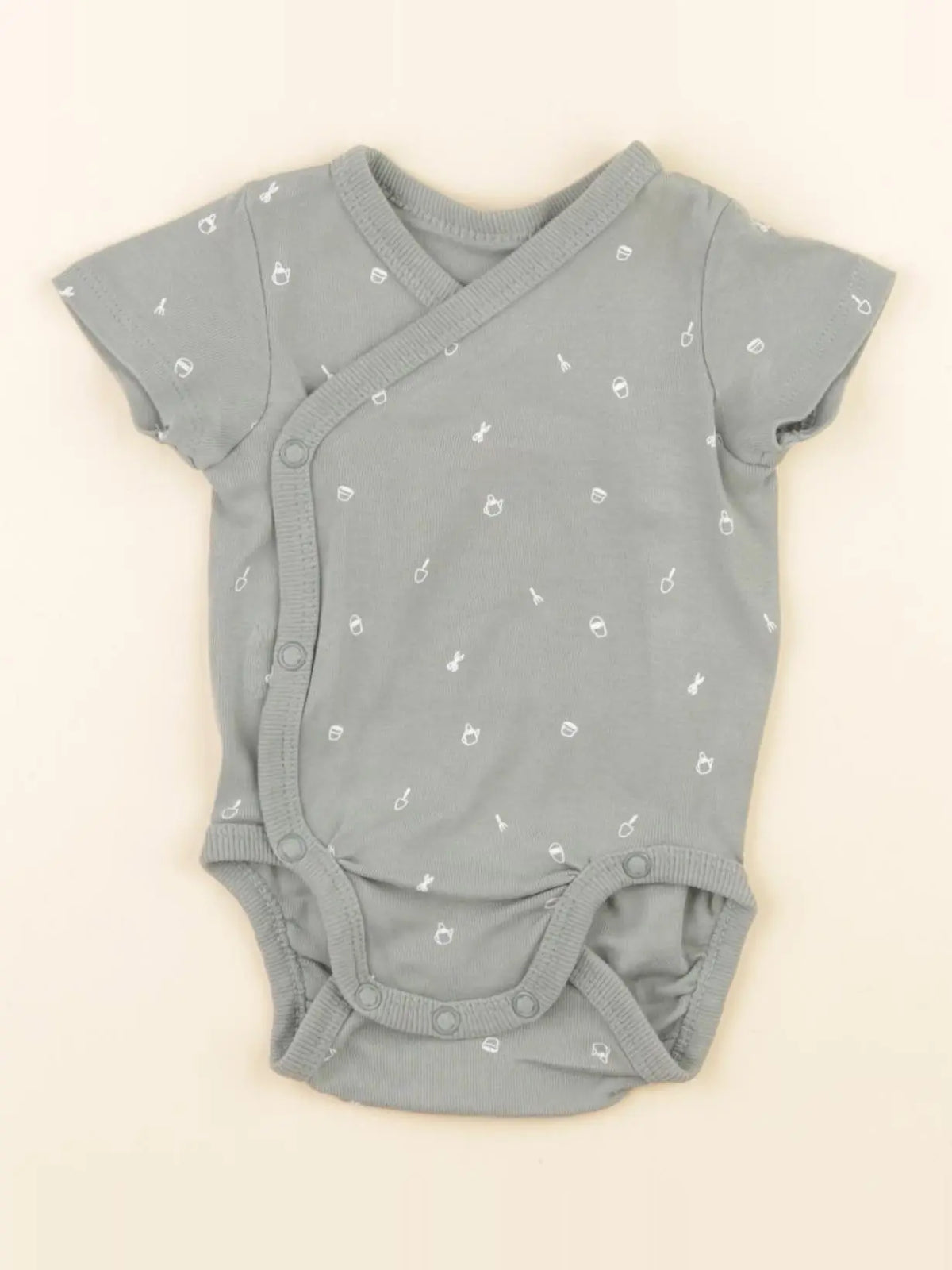H&M - body vert - 1/2 mois