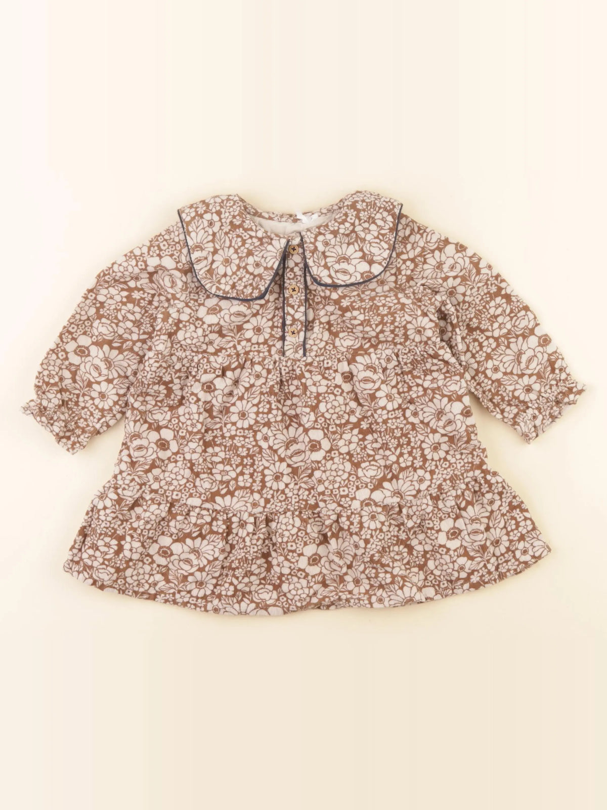 Boutchou - robe beige, marron - 9 mois