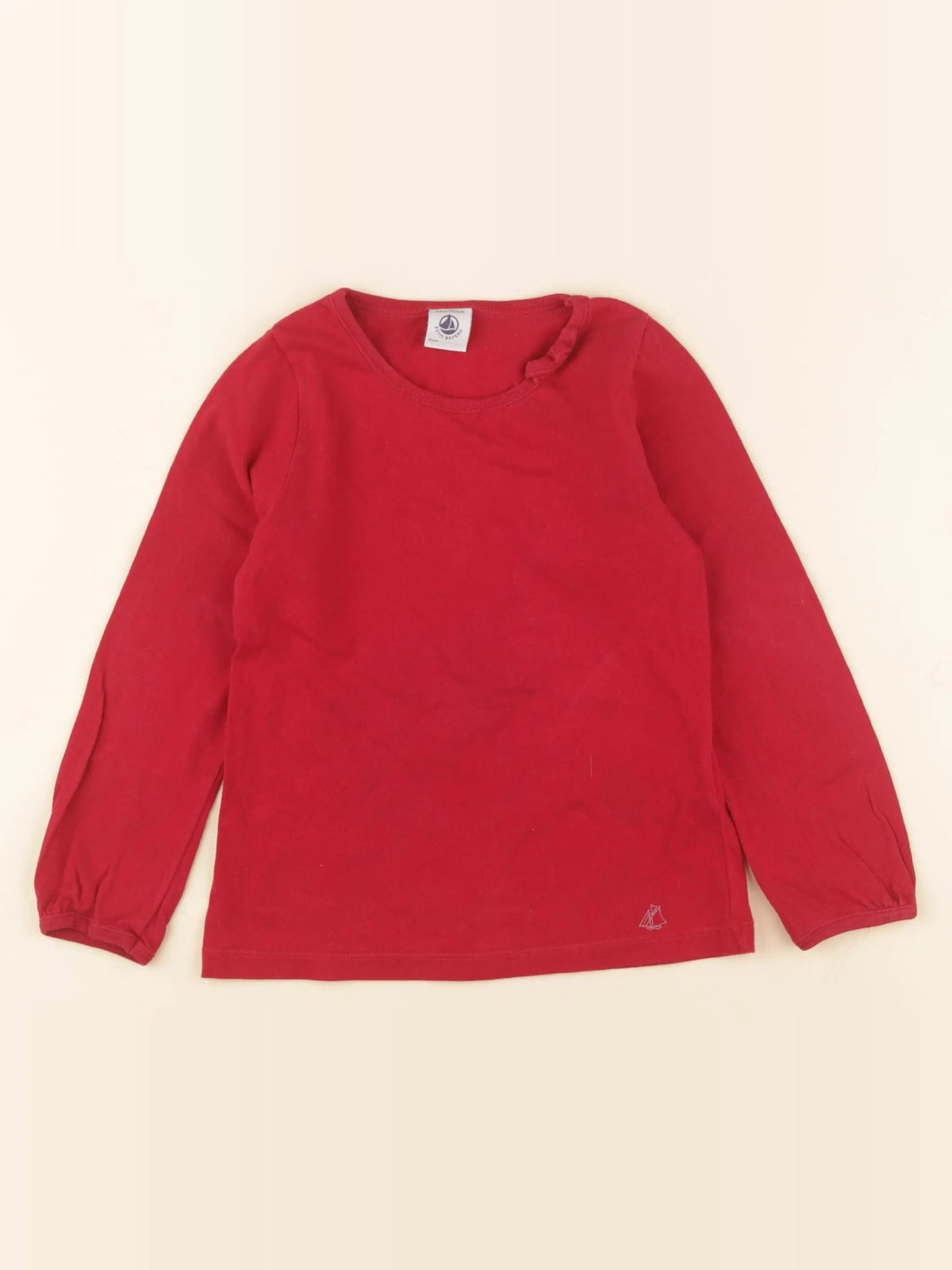Petit Bateau - tee-shirt rouge - 4 ans