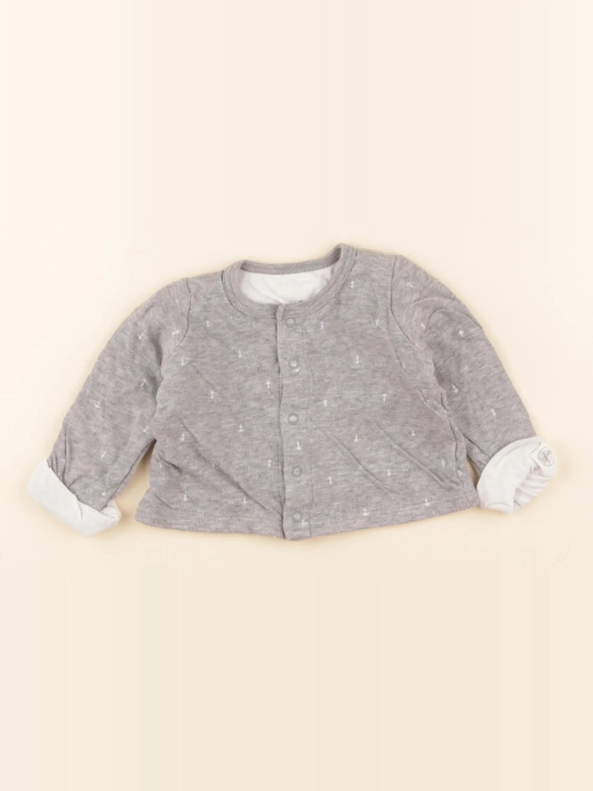 Petit Bateau - gilet gris - 3 mois