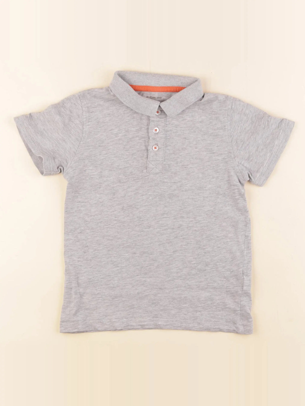 Vertbaudet - polo gris - 6 ans