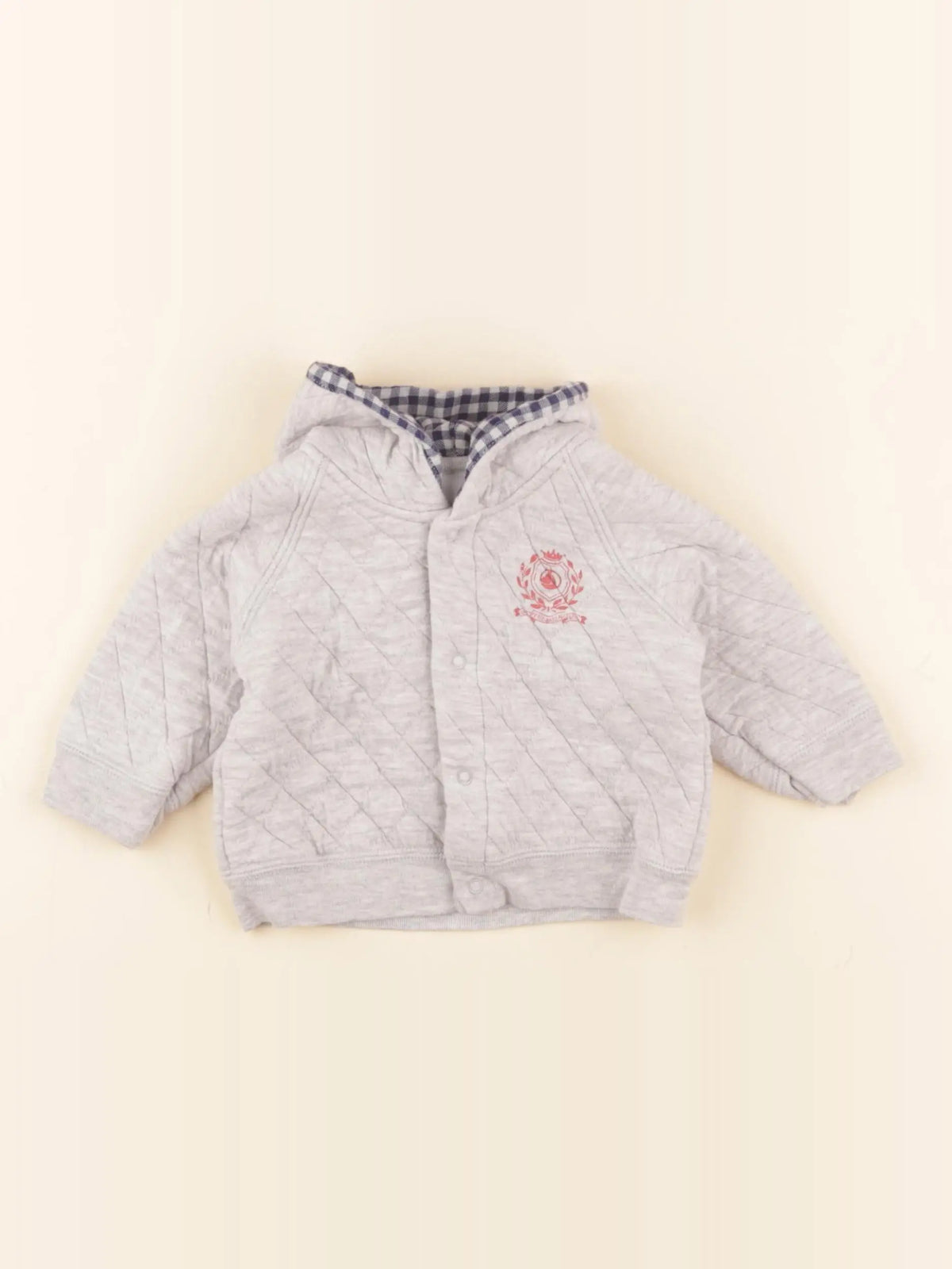Petit Bateau - sweat gris - 6 mois