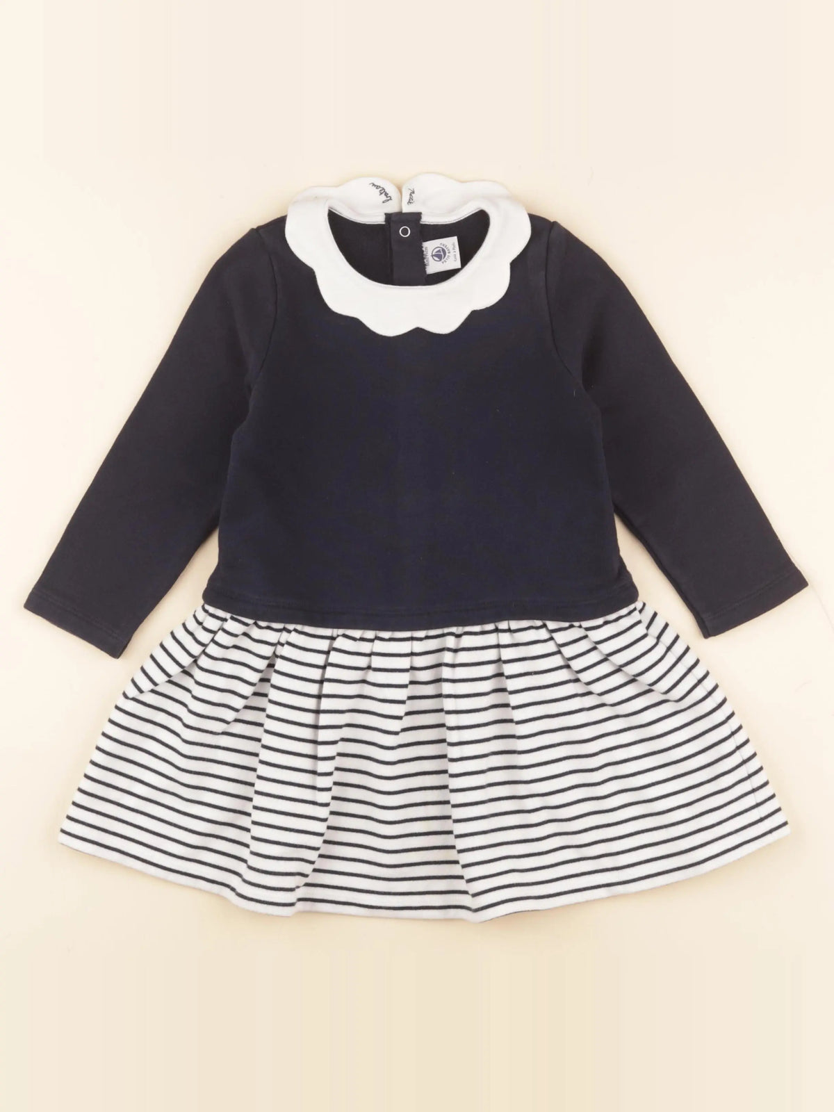 Petit Bateau - robe bleu - 36 mois