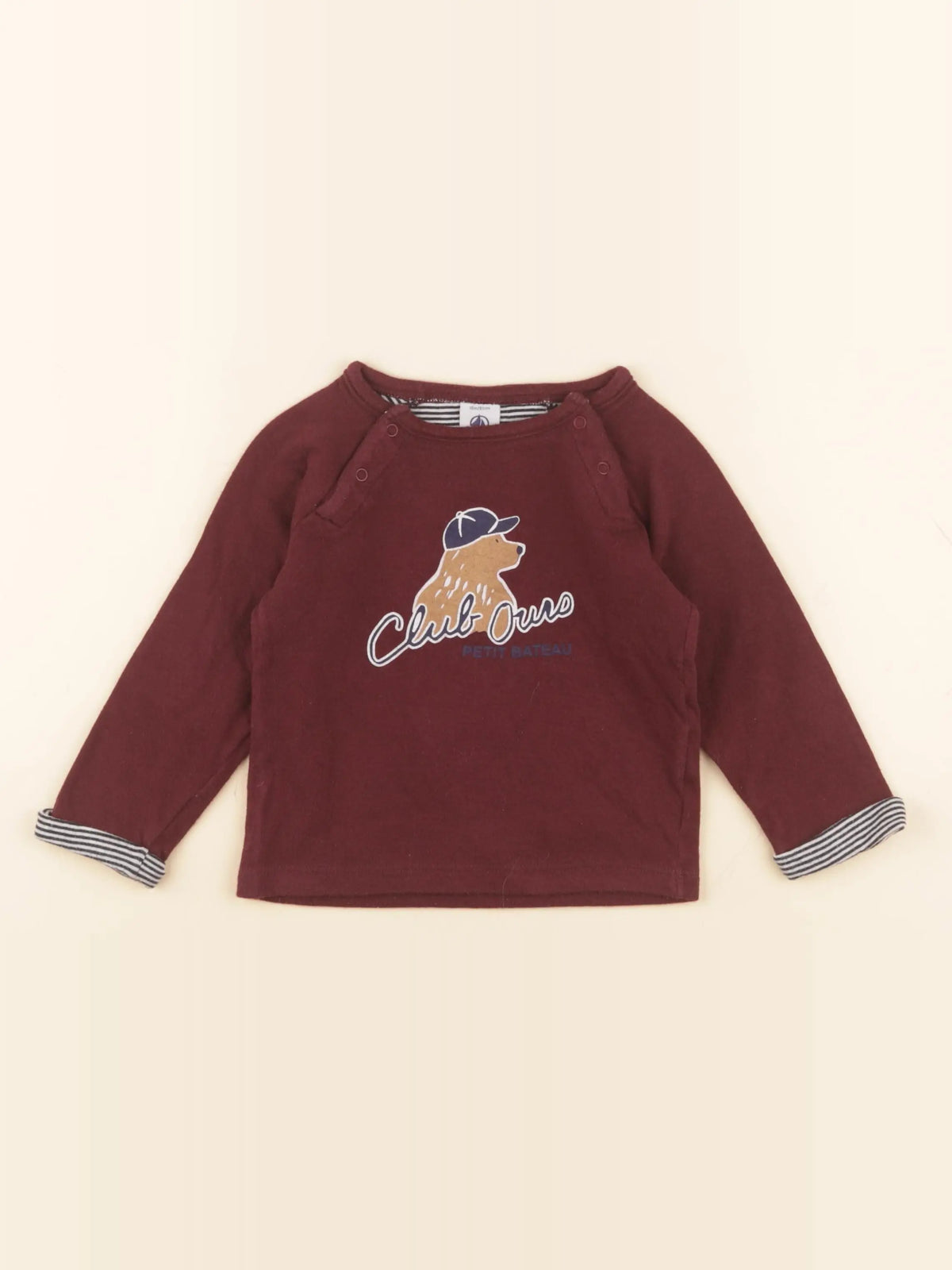 Petit Bateau - tee-shirt rouge - 18 mois