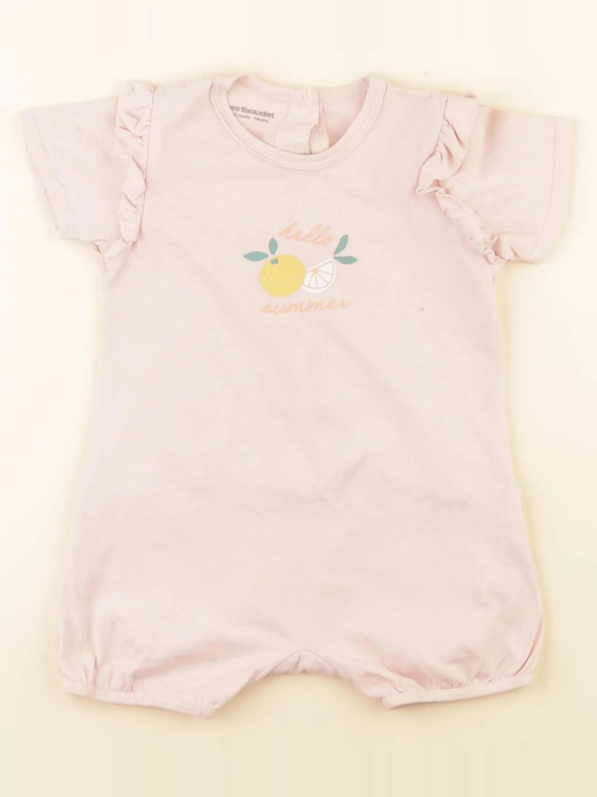 Vertbaudet - pyjama coton rose - 12 mois