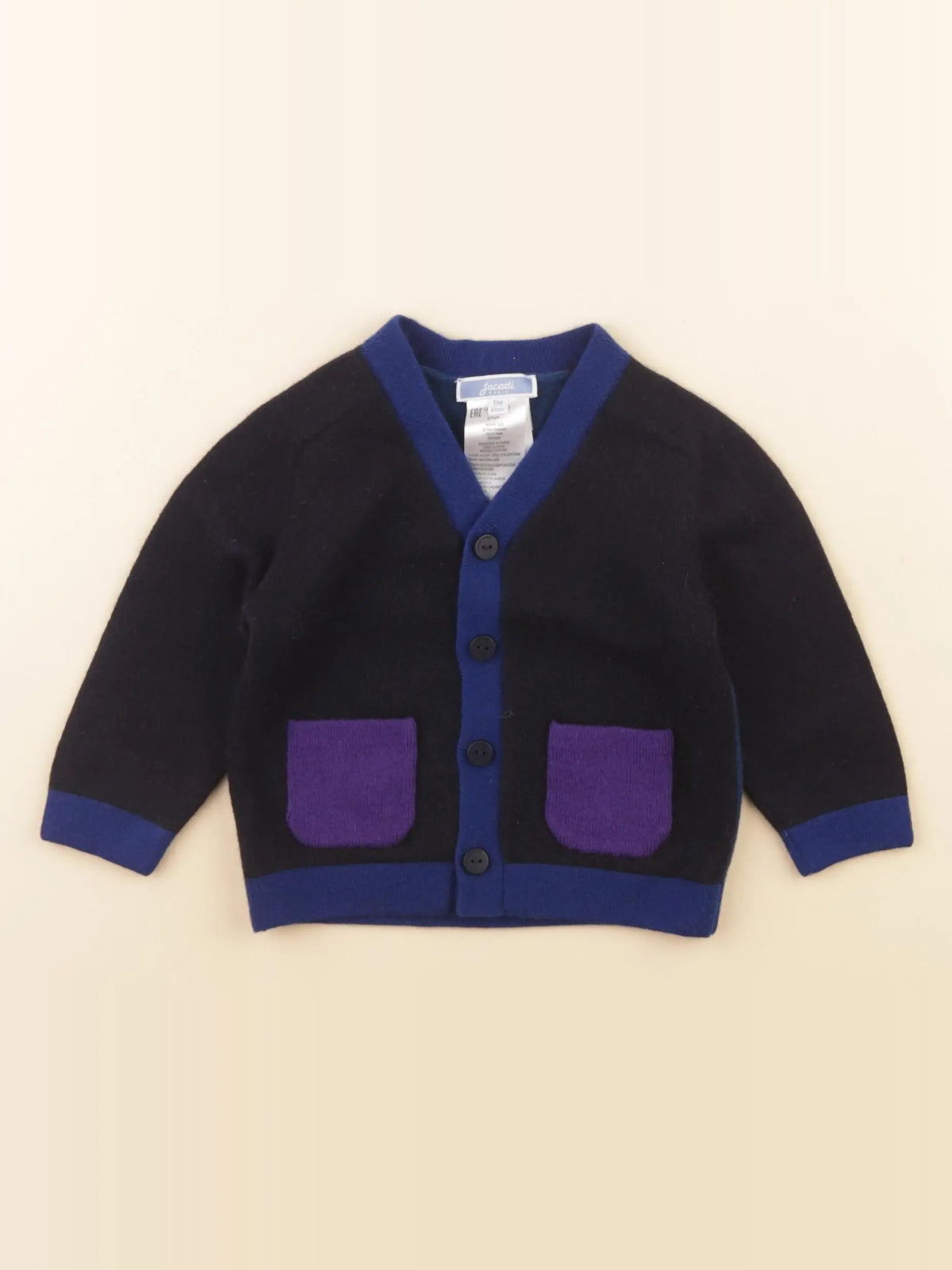 Jacadi - gilet bleu - 6 mois