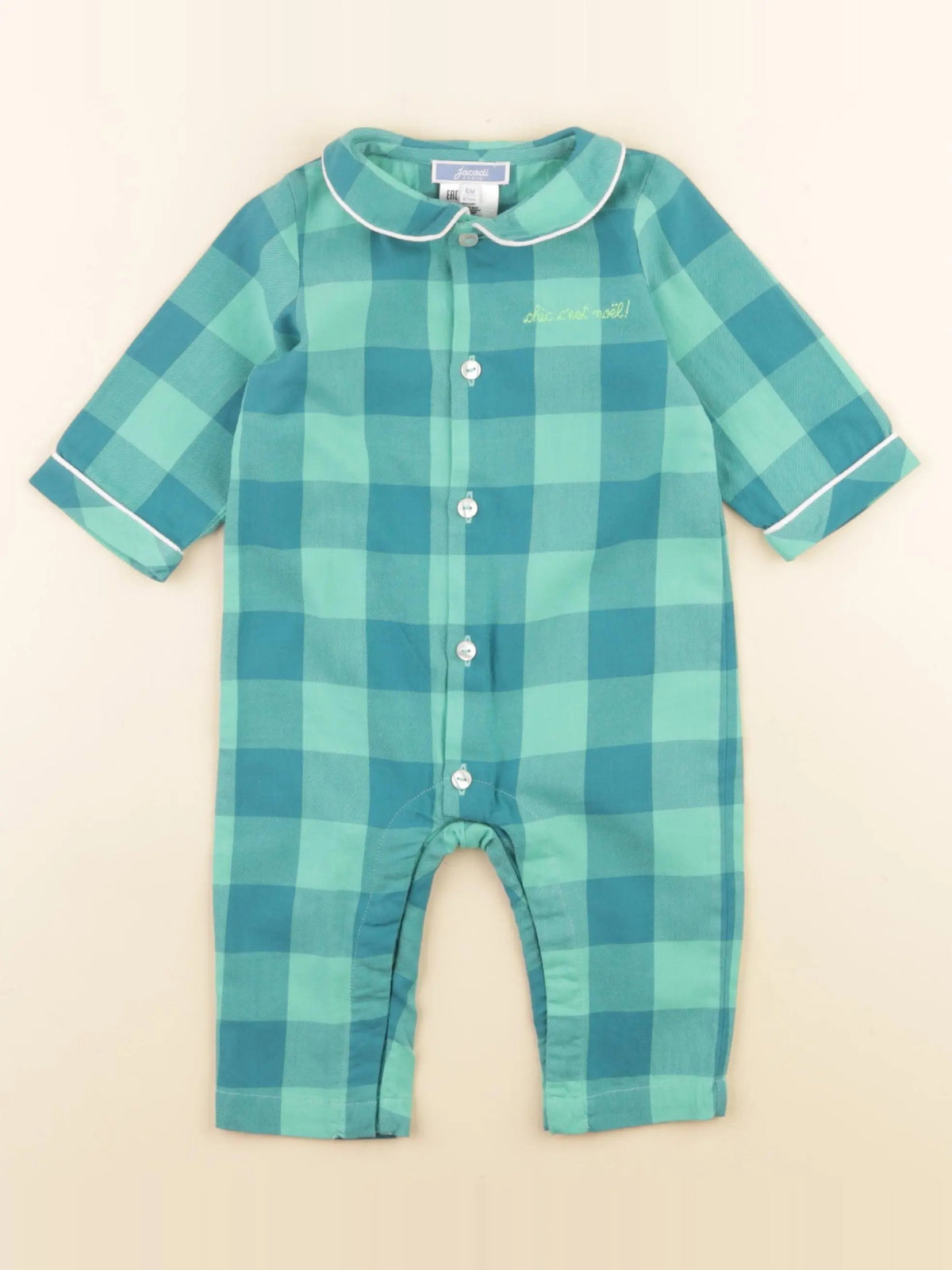 Jacadi - pyjama coton vert - 6 mois