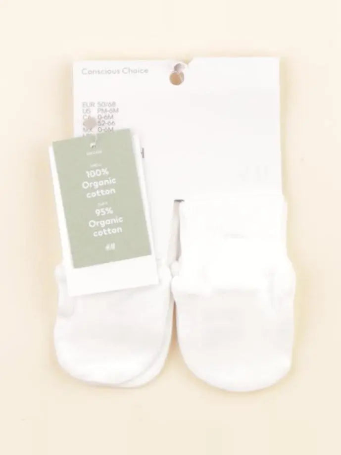 H&M - moufles de naissance blanc - 0/6 mois
