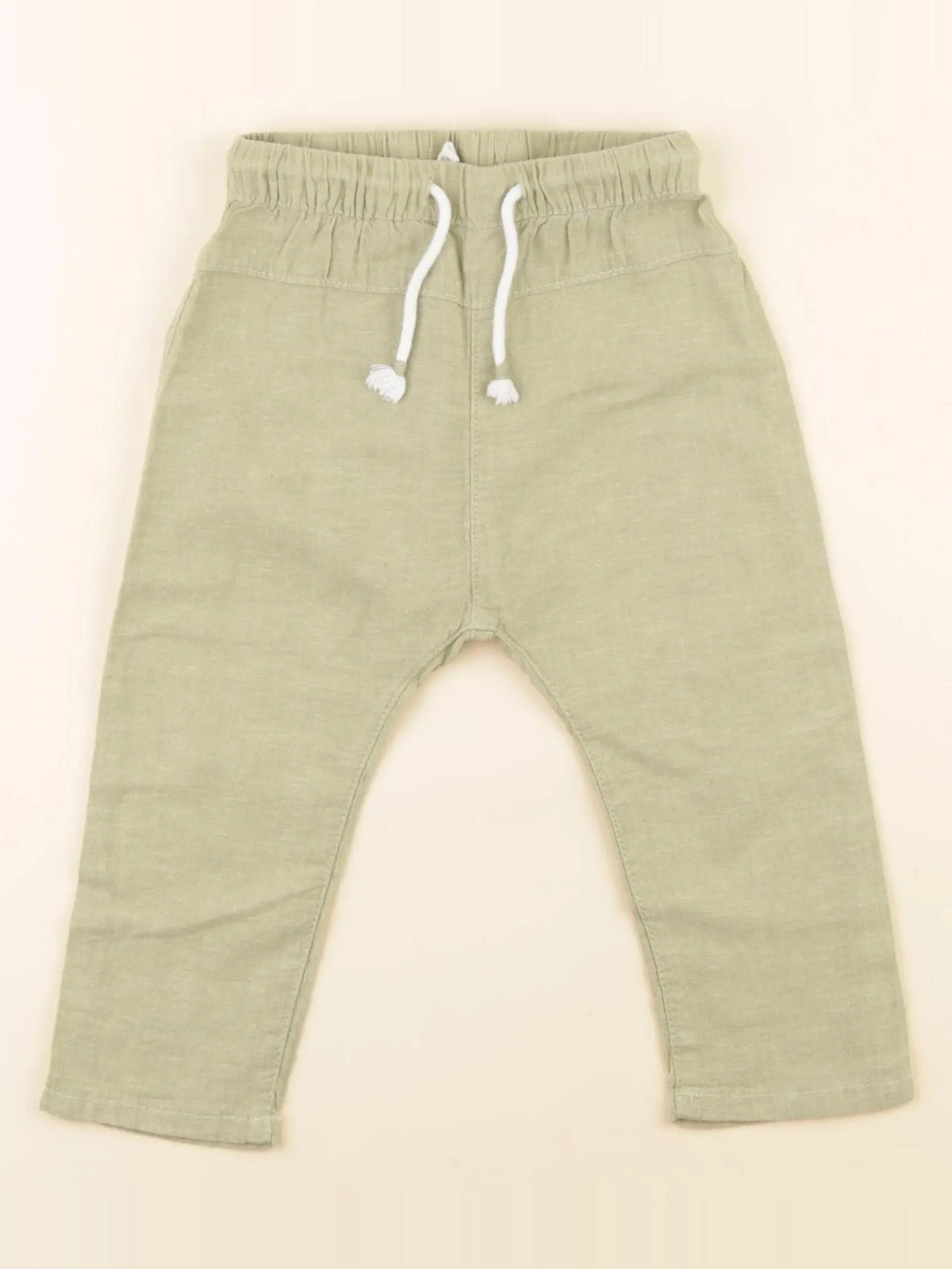 H&M - pantalon vert - 9/12 mois