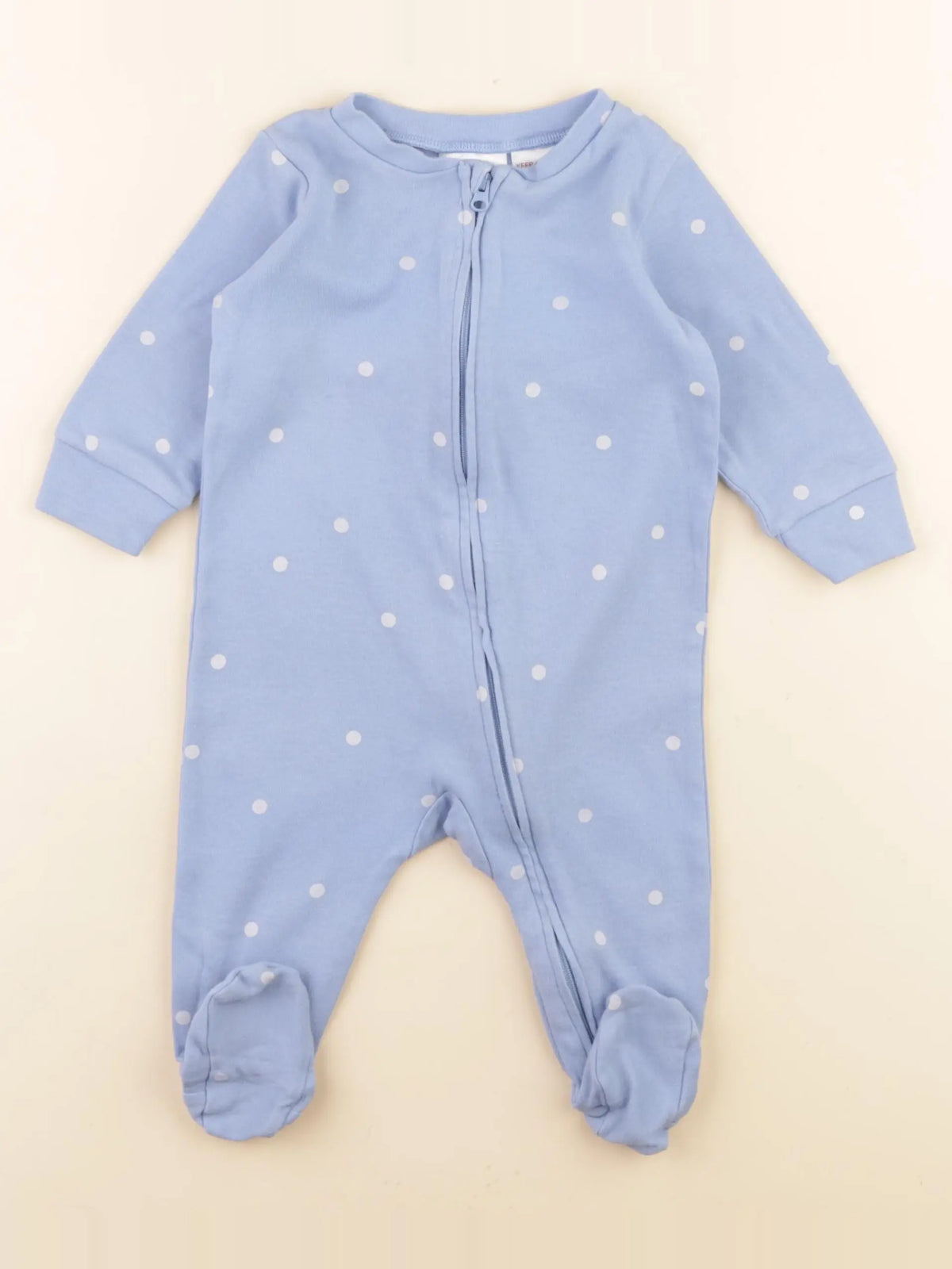 H&M - pyjama coton bleu - 4/6 mois