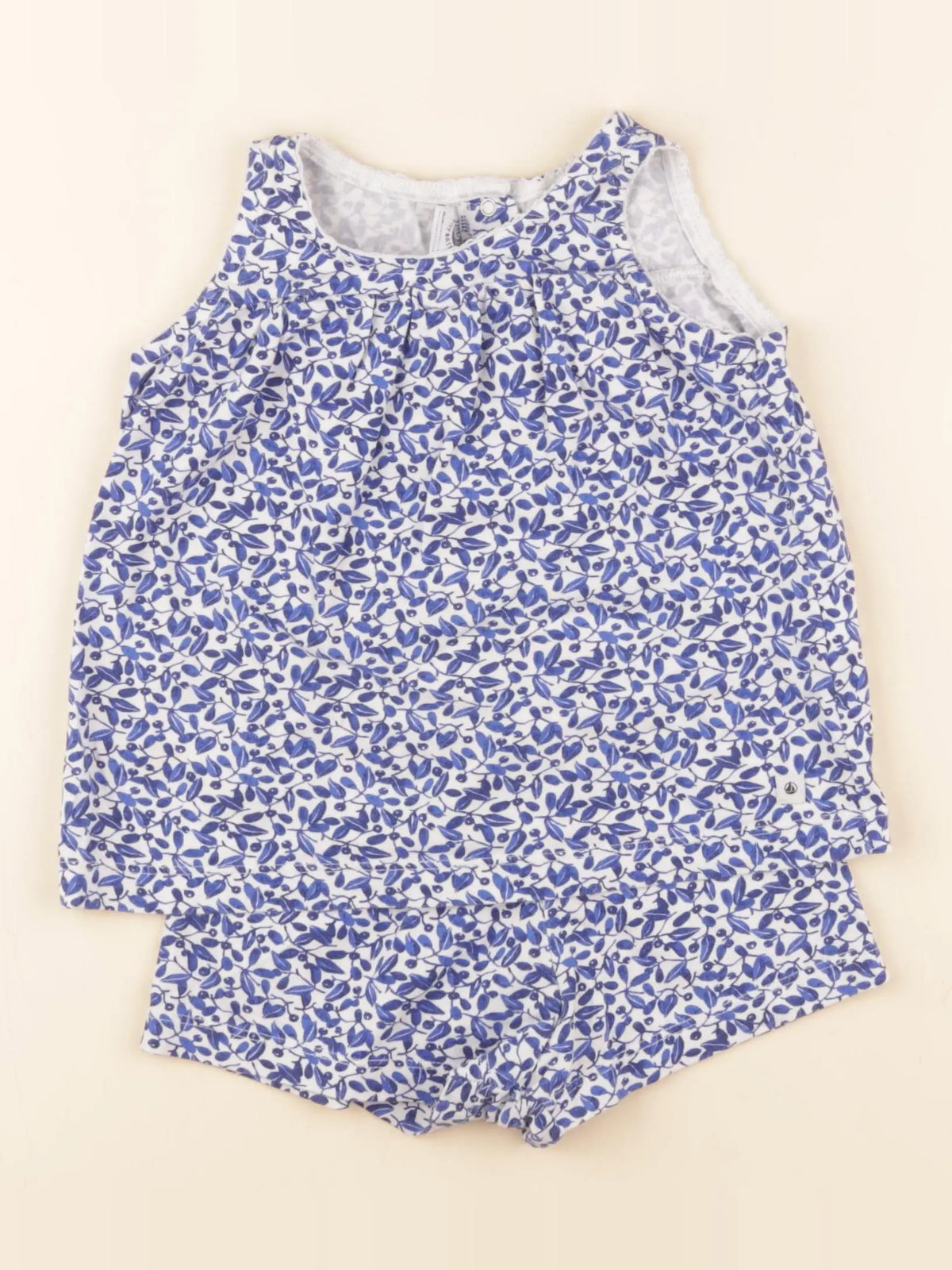 Petit Bateau - pyjama coton bleu - 3 ans