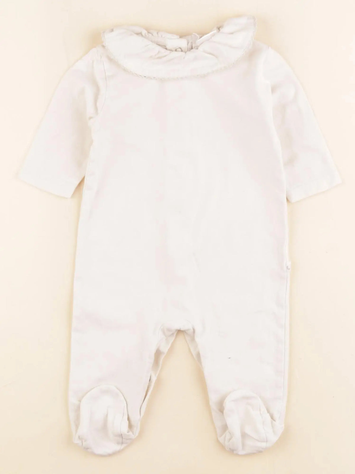 Zara - pyjama coton beige - 1/3 mois