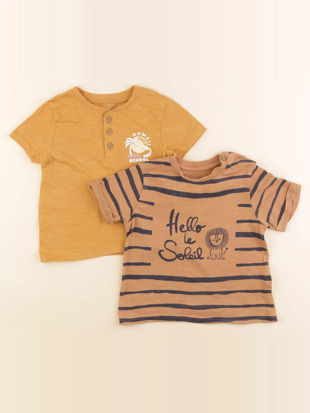 Vertbaudet - lot de 2 tee-shirts multicolore - 18 mois
