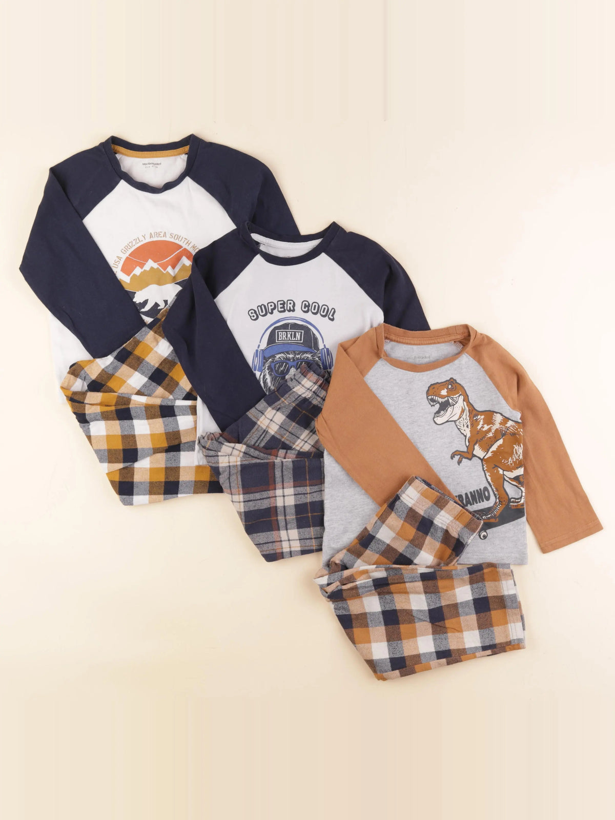 Vertbaudet - lot de 3 pyjamas coton multicolore - 2 ans