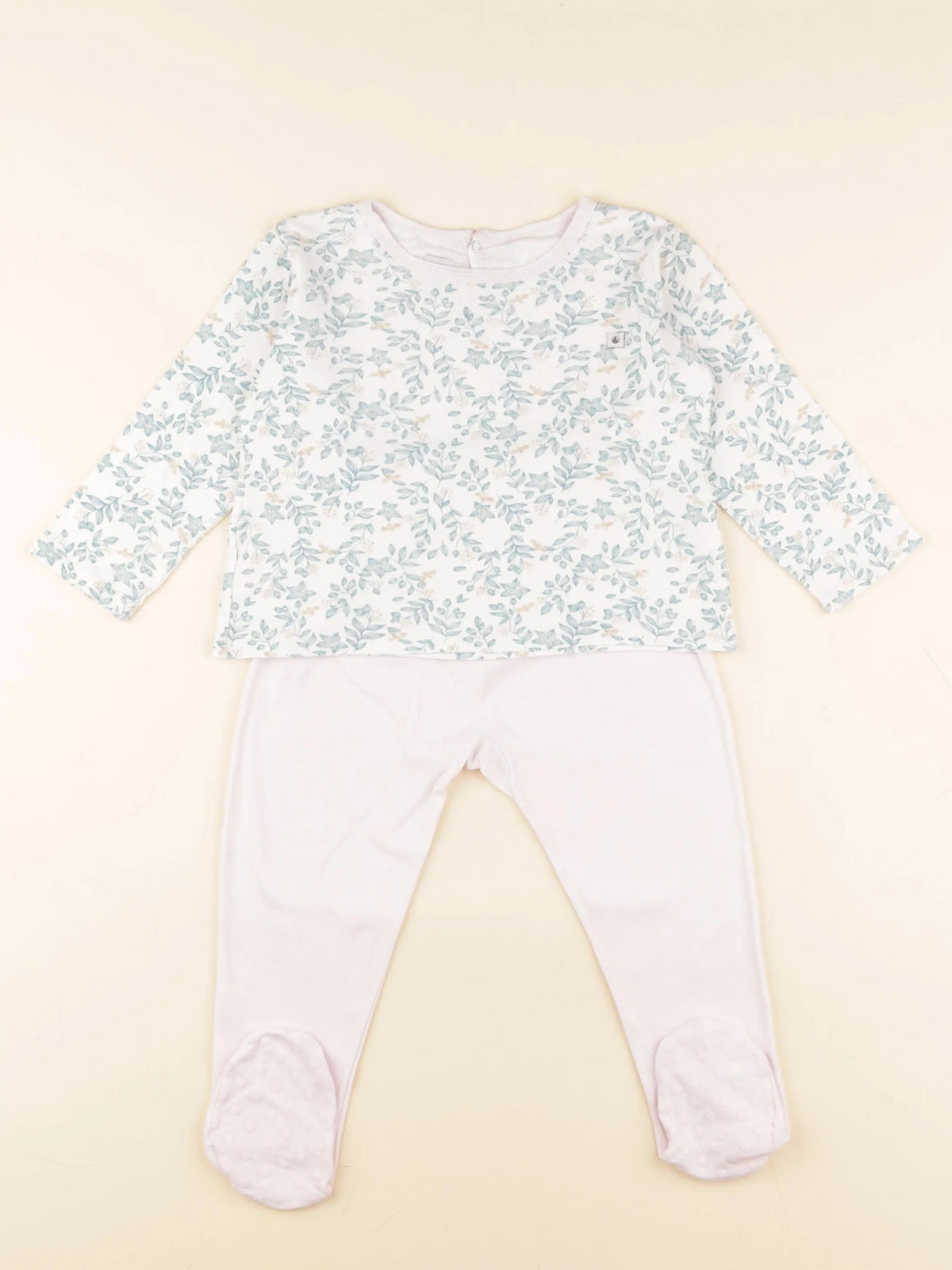 Petit Bateau - pyjama coton rose, bleu - 24 mois