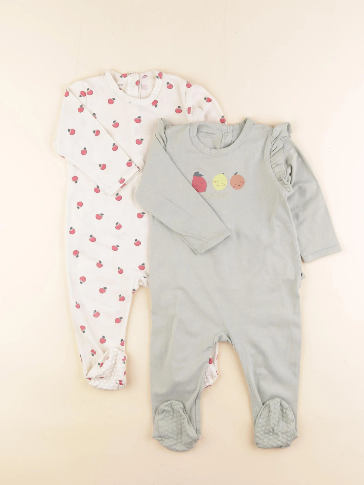Vertbaudet - lot de 2 pyjamas coton multicolore - 12 mois