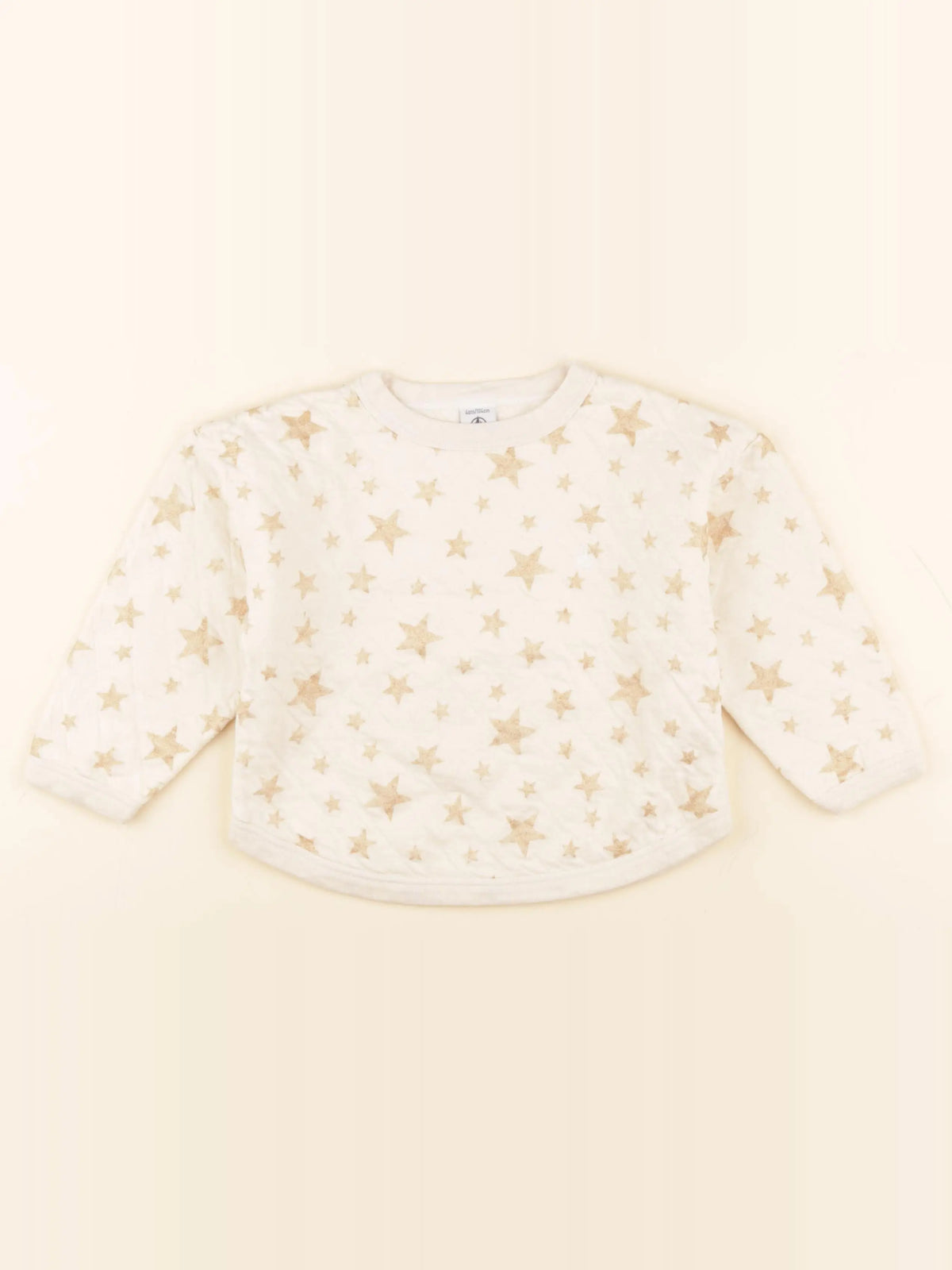 Petit Bateau - sweat beige, or - 4 ans