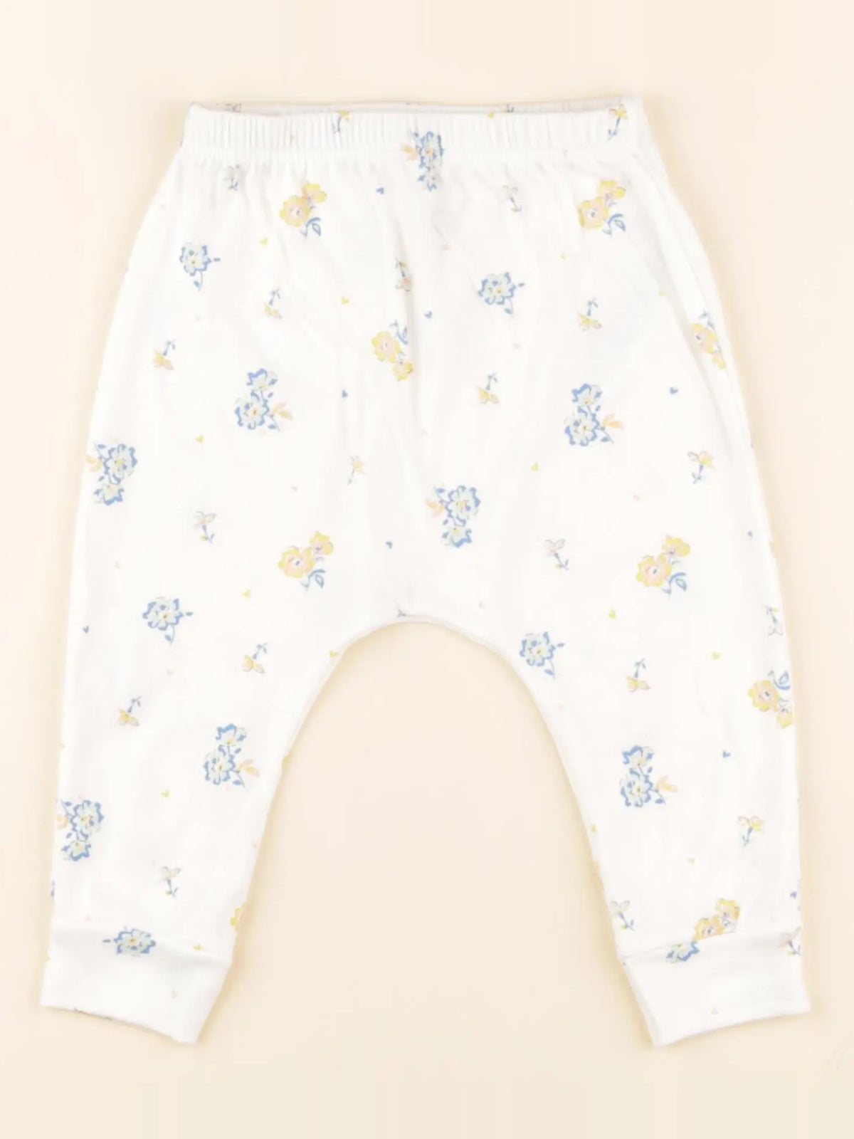 Petit Bateau - pantalon blanc - 12 mois