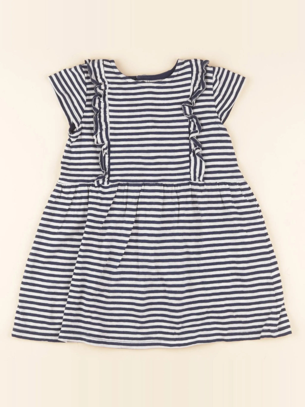 Petit Bateau - robe bleu, blanc - 36 mois