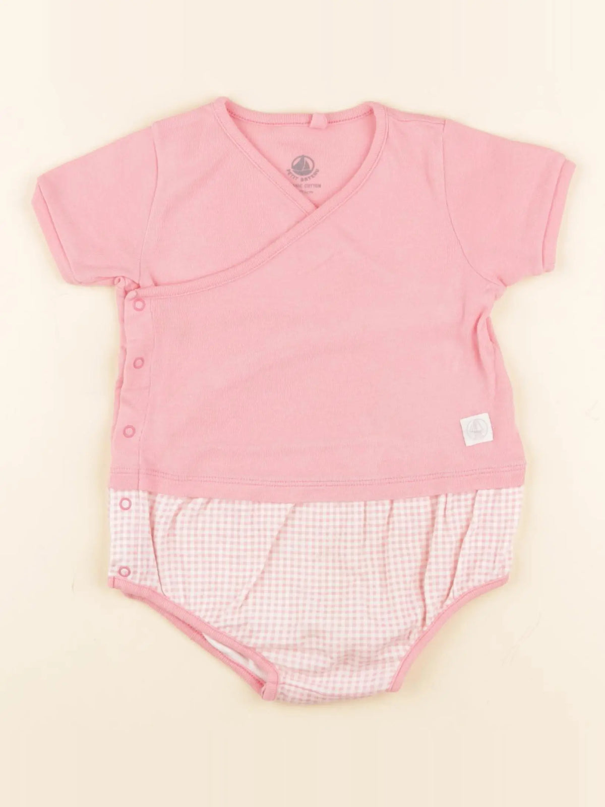 Petit Bateau - combinaison rose - 12 mois