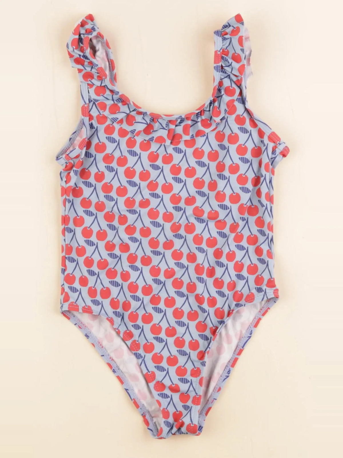 Monoprix - maillot de bain bleu, rouge - 6 ans