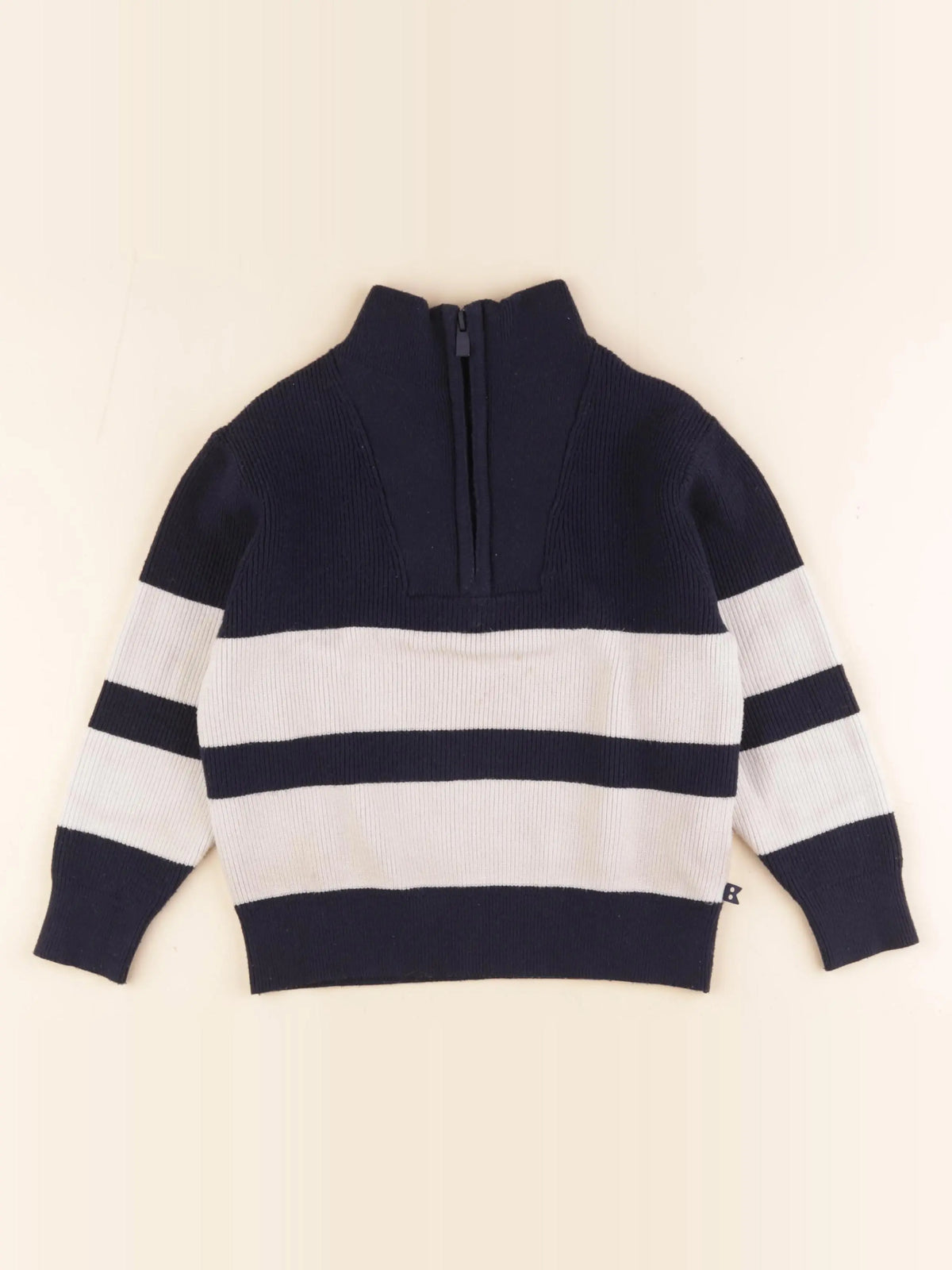 Okaidi - pull blanc, bleu - 5 ans